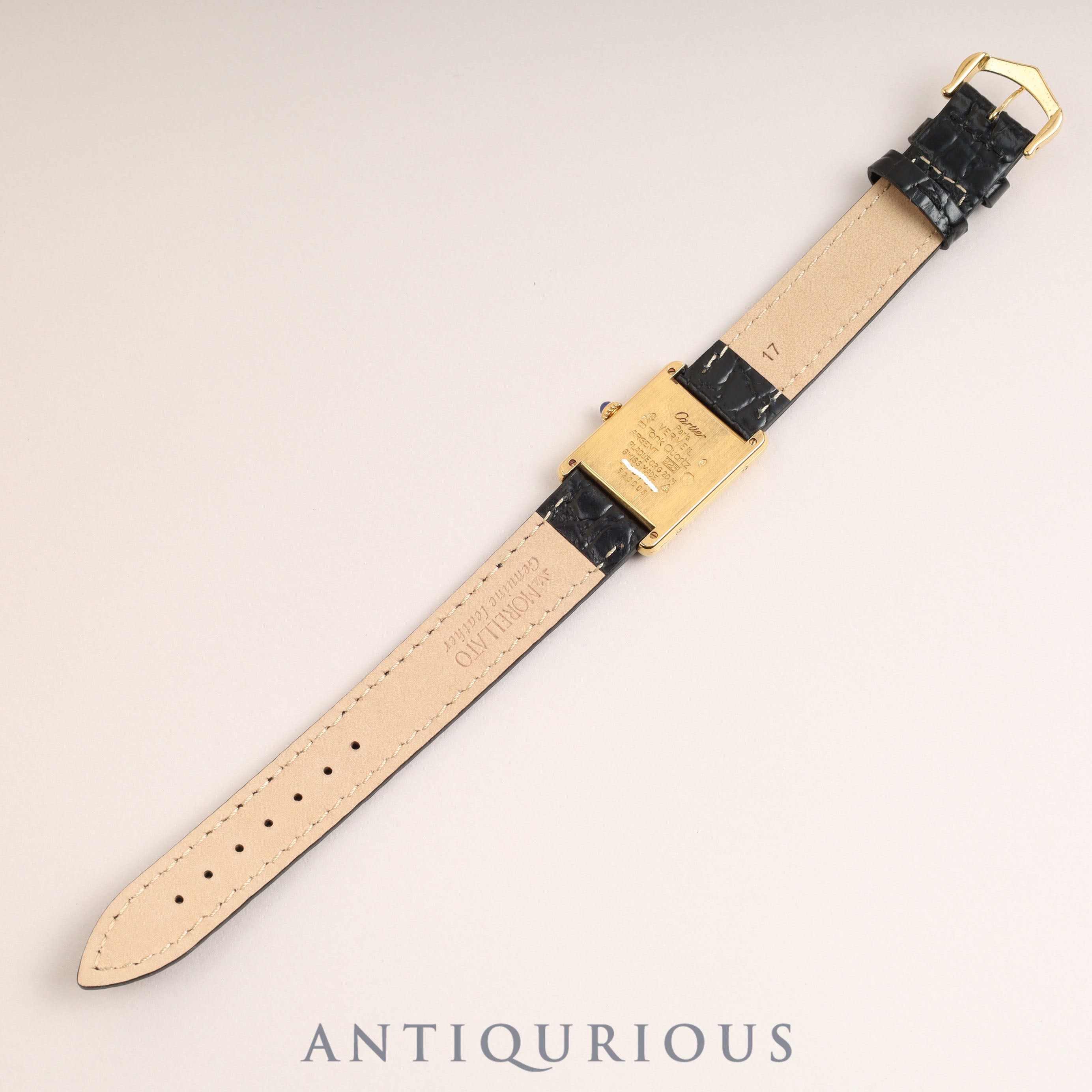 カルティエ マストタンク LM QZ ホワイト飛びローマ&2C文字盤