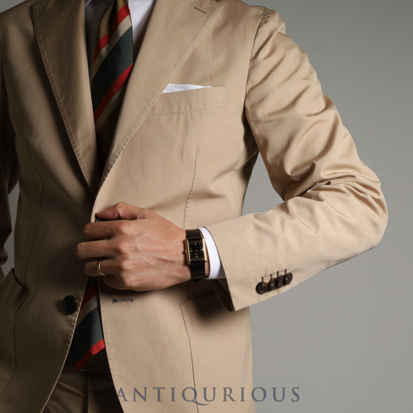 Cartier Must Tank LM QZ 590005 925 Leather Genuine Buckle (GP) Black Roman Dial Box Warranty (1991) Overalled