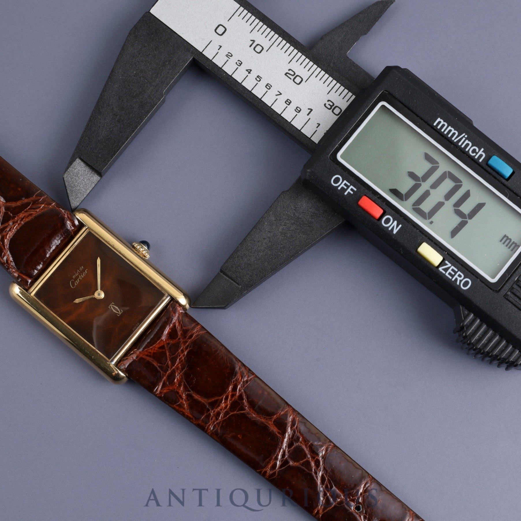 Cartier Must Tank LM Manual winding Cal.78-1 SV925 Leather Genuine buckle (GP) Mahogany dial Overhauled
