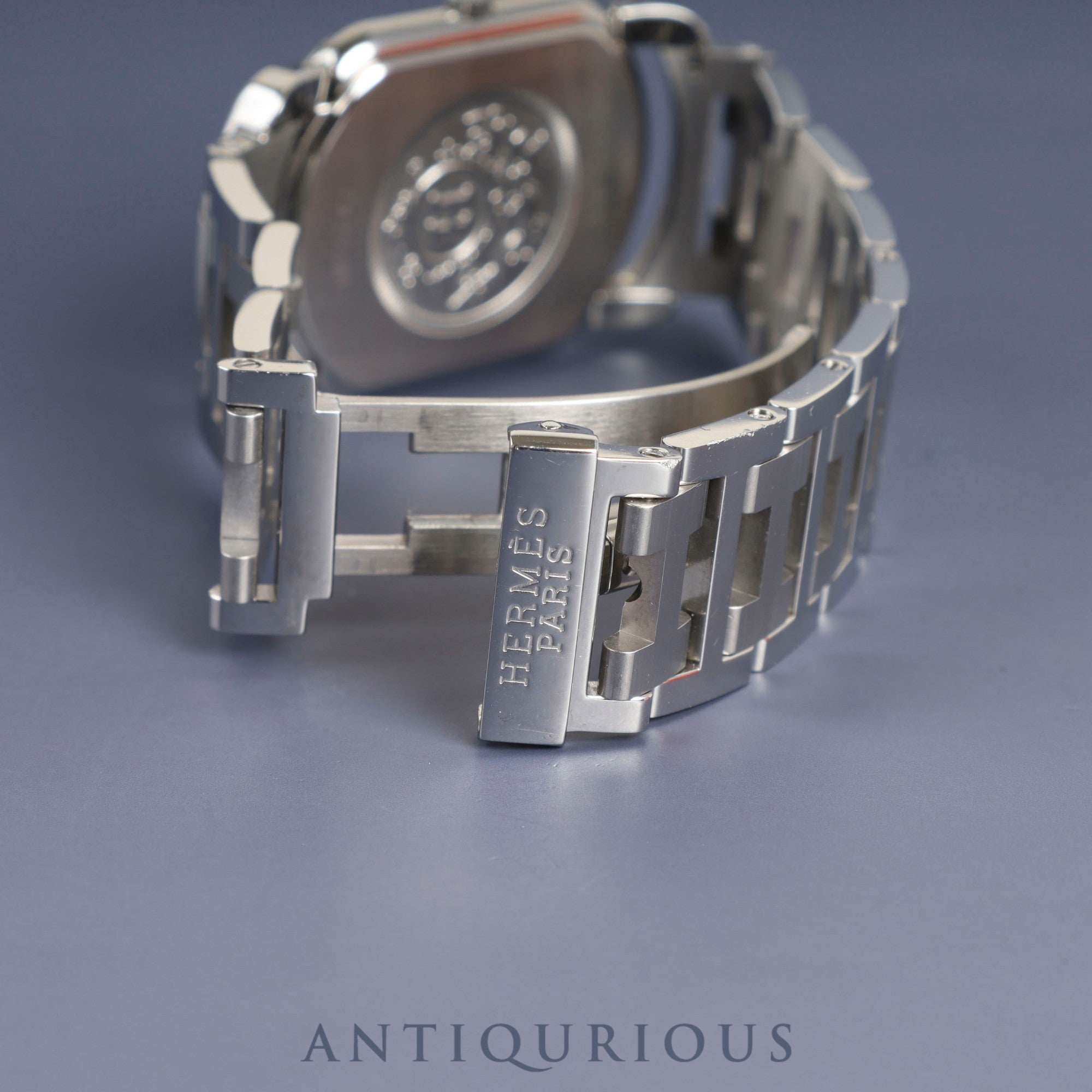 Hermes Rally RA1.810 Quartz Cal.980.163 SS SS Gray Dial Box Warranty (2009) Overhauled