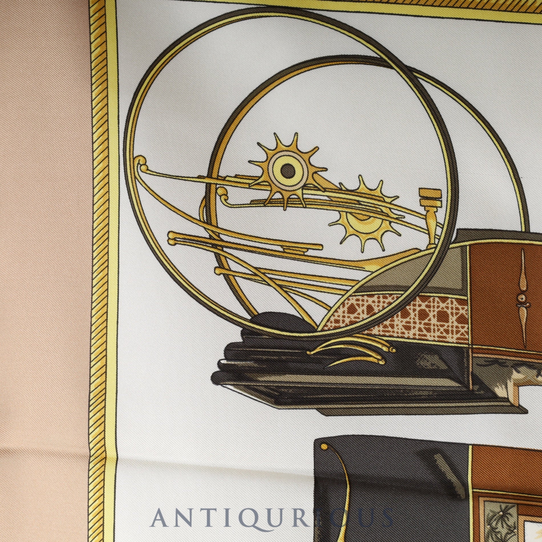 エルメス スカーフ カレ90 LES VOITURES A TRANSFORMATION 折り畳み式幌の馬車 SILK100%