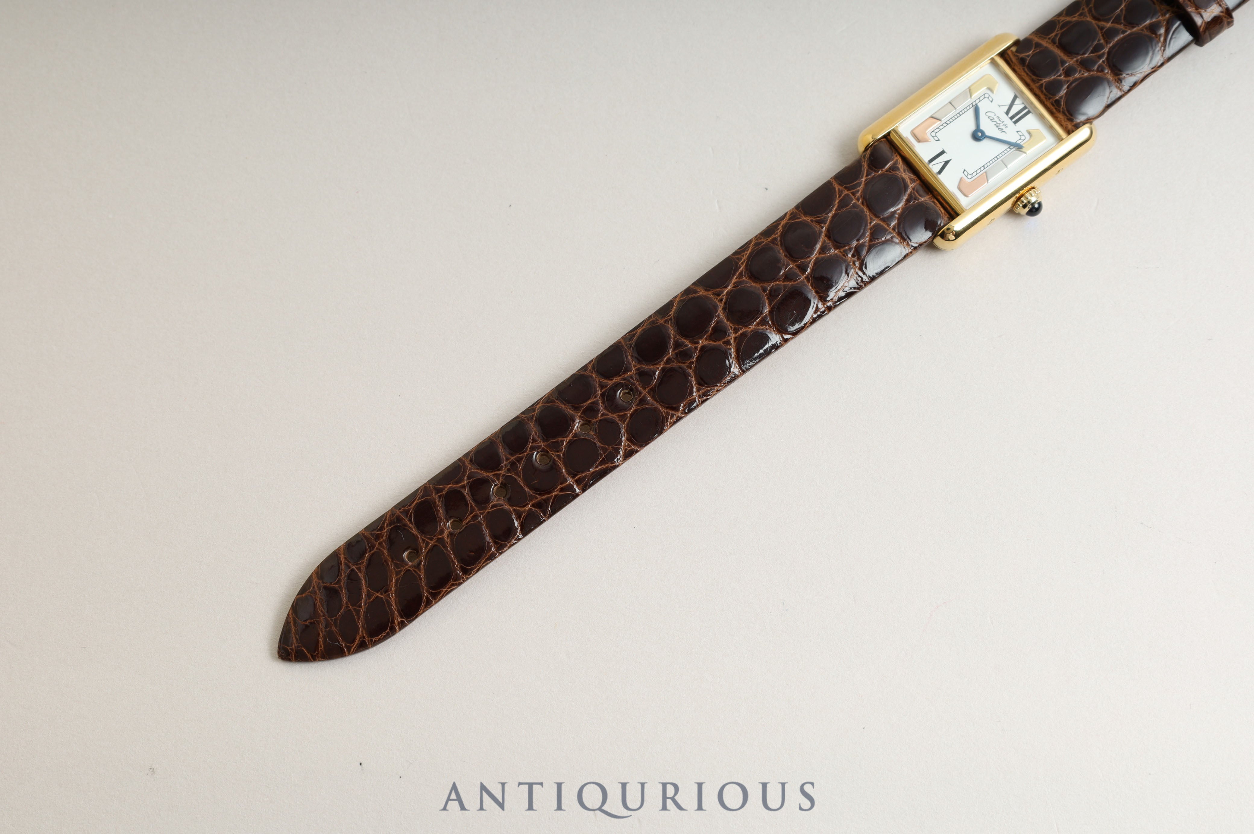 Cartier Must Tank SM QZ Trinity Dial 1613 Newly Refurbished