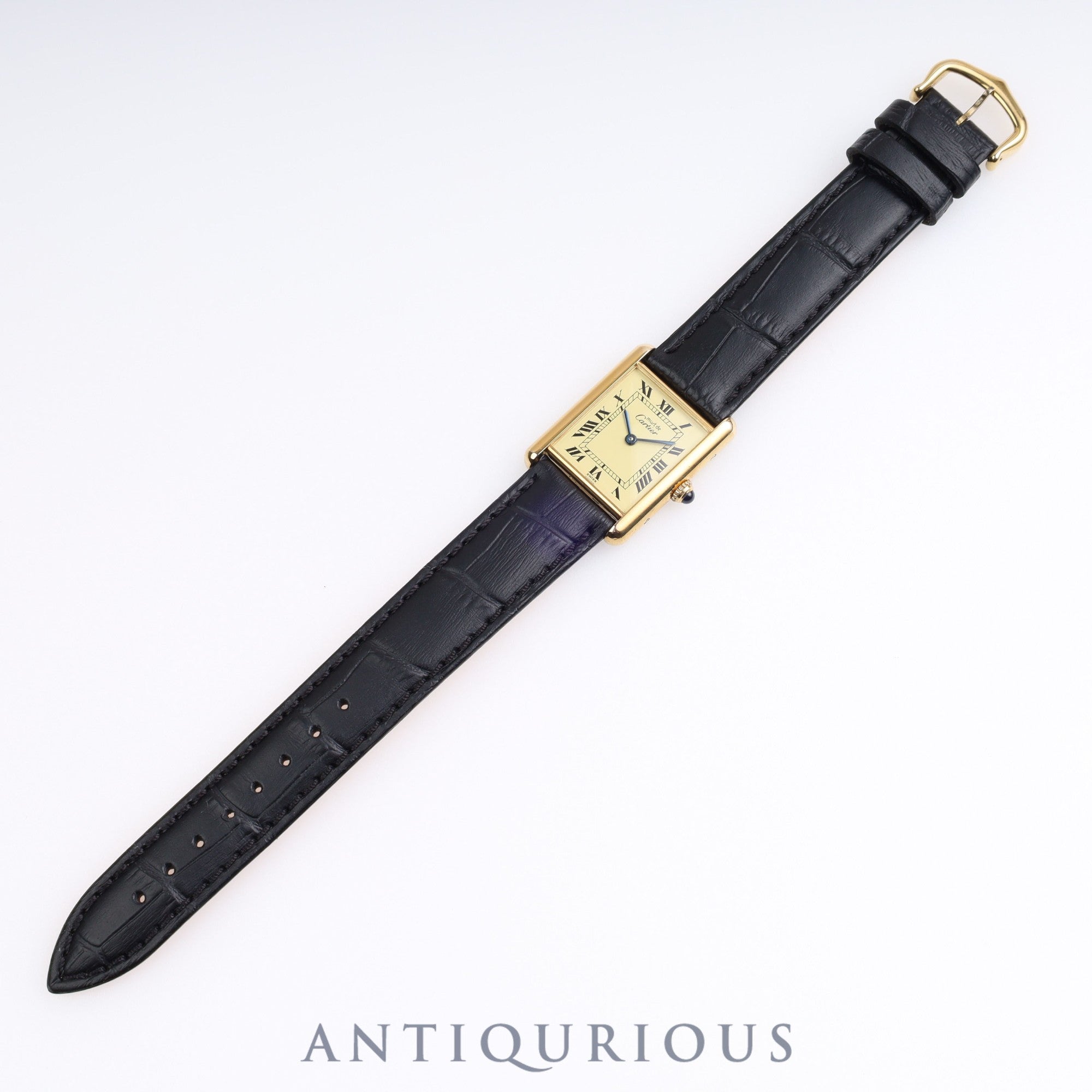 Cartier Must Tank LM QZ Ivory Roman Dial