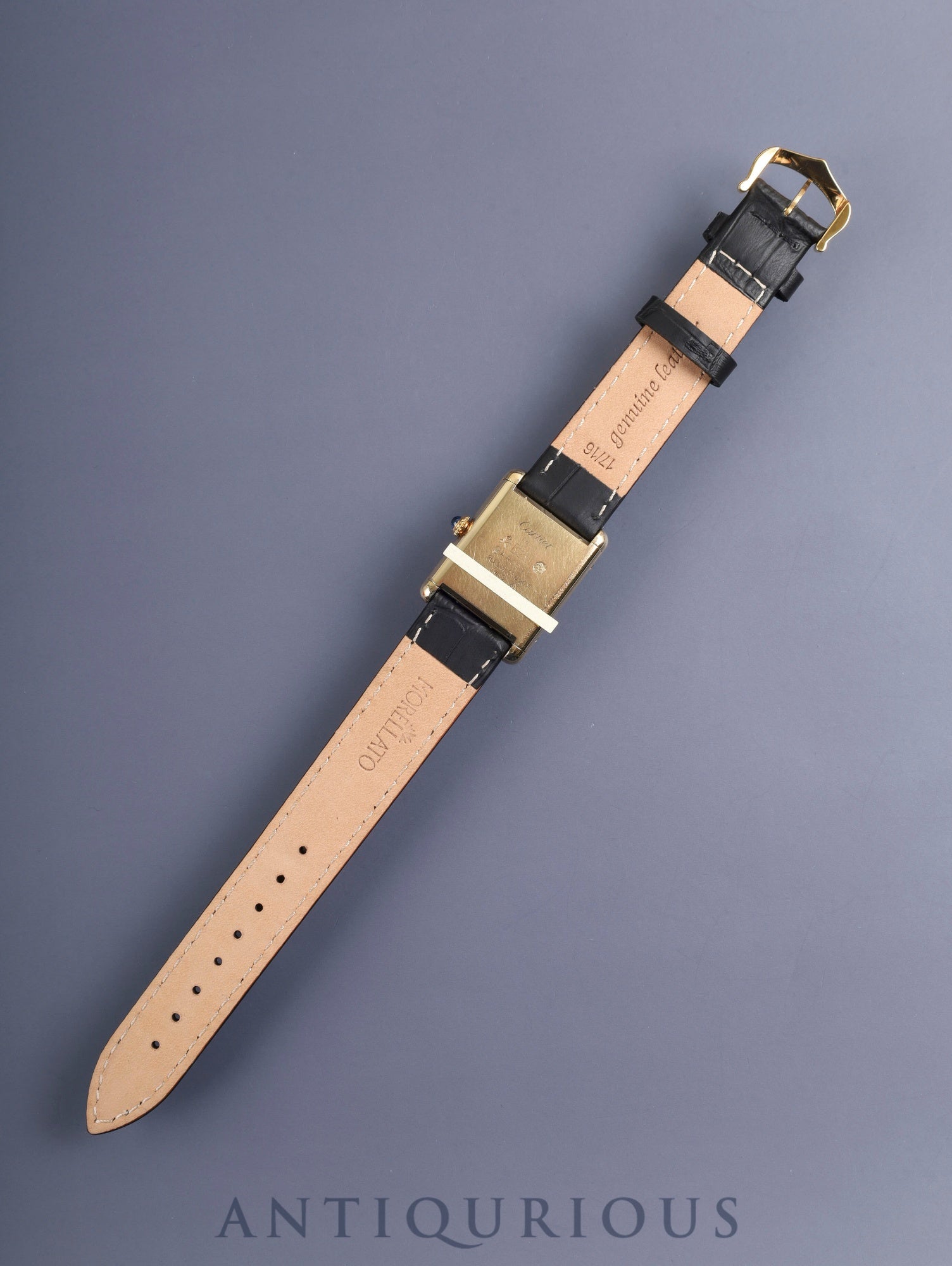 カルティエ マストタンク LM 手巻き Cal.78-1/ETA2512-1 SV925 革 純正尾錠(GP)アイボリーローマン文字盤 (SWISS MADE表記) オーバーホール済み