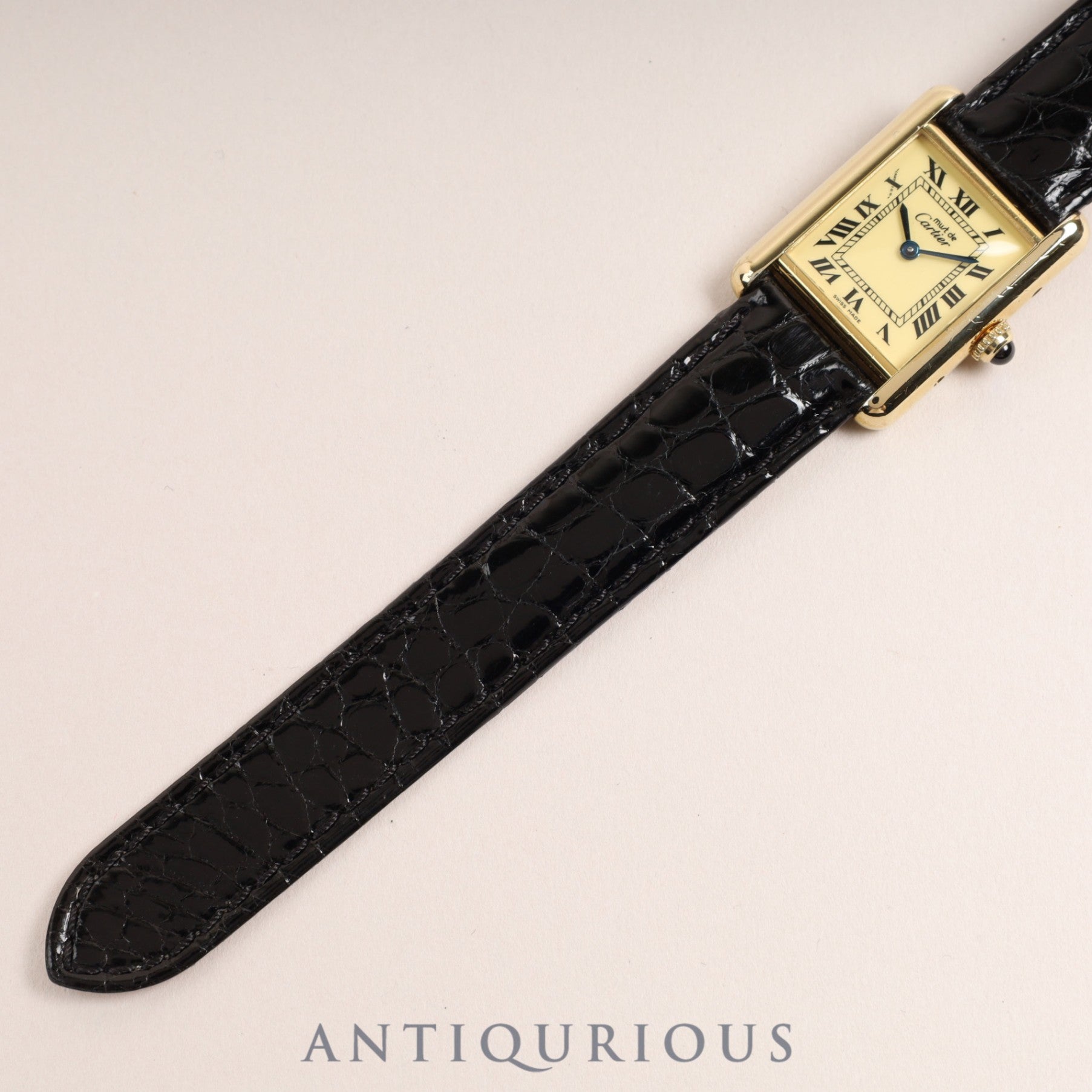 カルティエ マストタンク SM QZ アイボリーローマン文字盤 フルメンテナンス済み