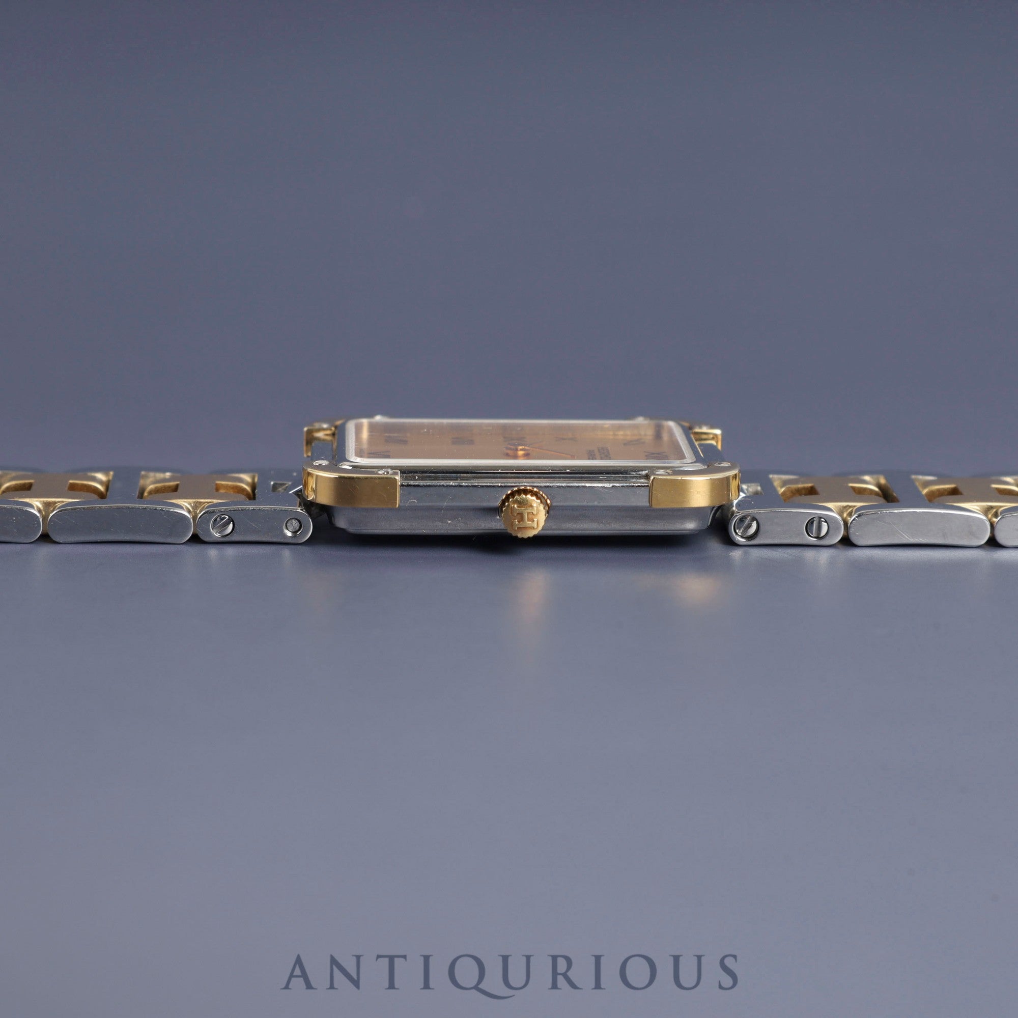Hermes Cloajour CR1.240 Quartz Cal.976.001 SS / GP SS / GP Champagne Dial Overhauled
