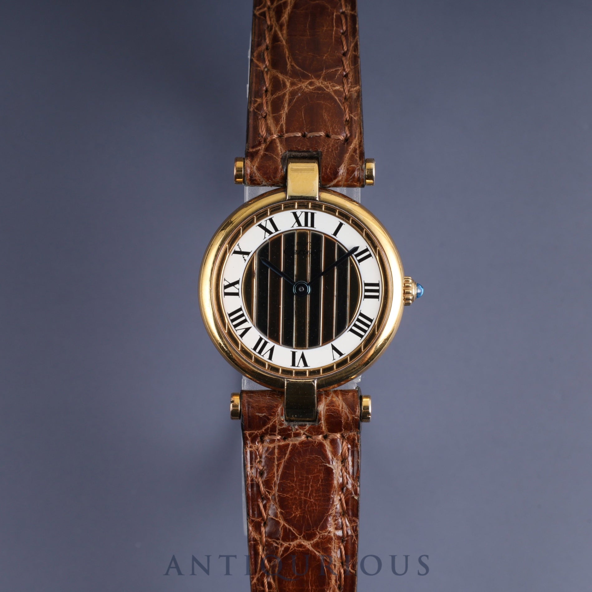 Cartier Must Vendome VLC SM Quartz Cal.91 SV925 Genuine leather strap Genuine buckle (GP) Front Trinity dial Warranty card (2003) Overhauled