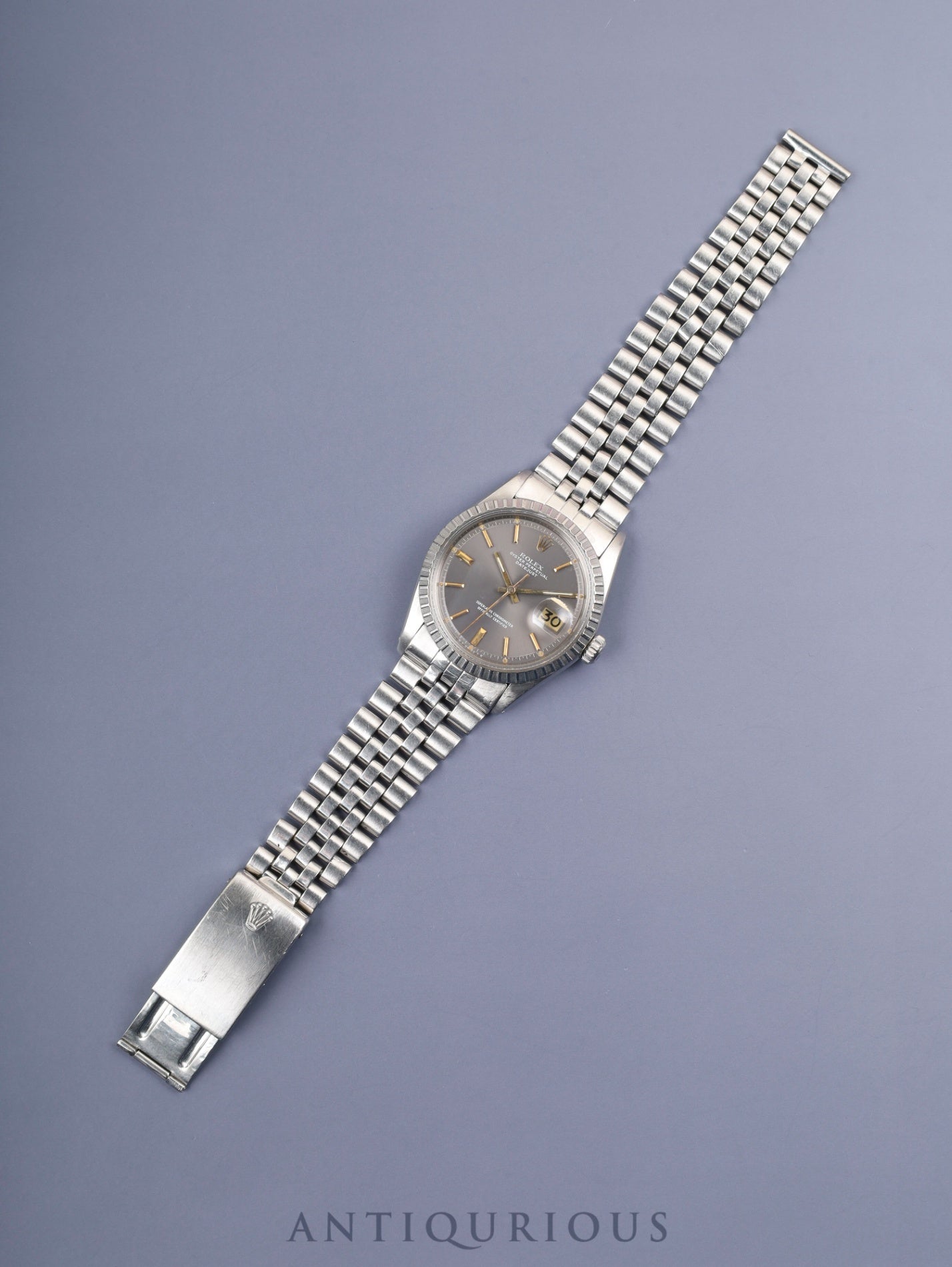 Rolex Datejust 1603 Automatic Caliber 1570 Stainless Steel Sigma Dial Gray Dial 36mm No. 36 (1972) Overhauled