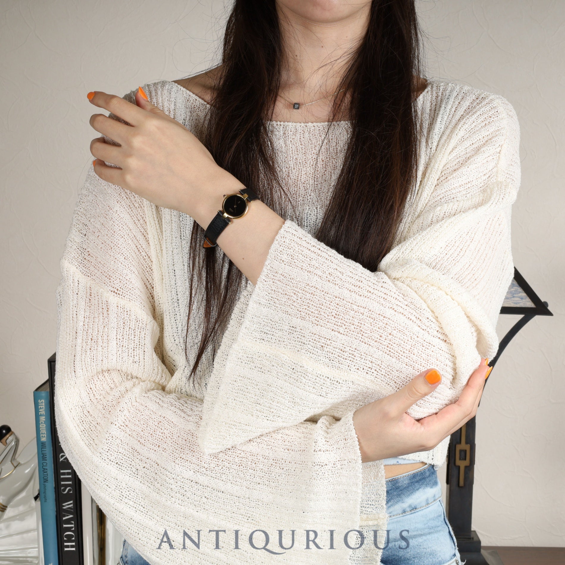 カルティエ マスト ヴァンドーム VLC SM クォーツ SV925 革 純正尾錠(GP) オニキス文字盤 箱 冊子 タグ 保証書(1985年) カルティエブティックにてコンプリートサービス済み