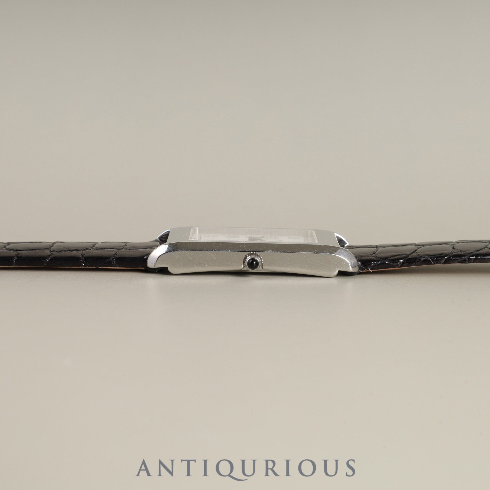 ティファニー クラシックスクエア レクタンギュラー クォーツ Cal.901.001 SS 革 純正尾錠(SS) ホワイトアラビア文字盤 オーバーホール済み