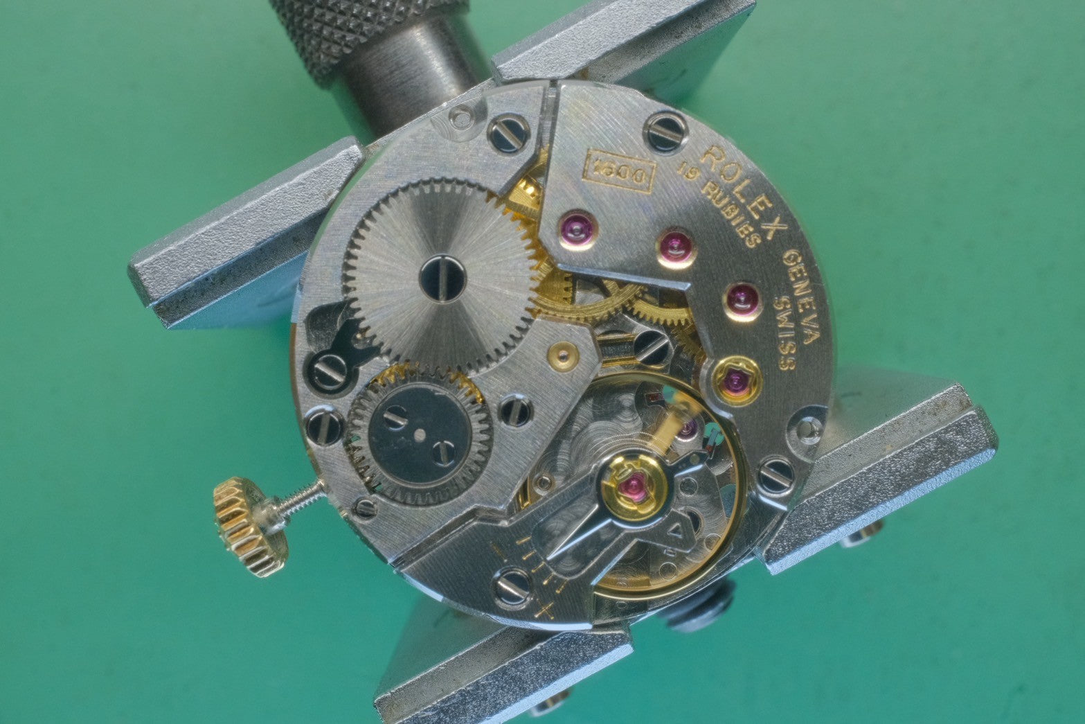 Rolex Cellini 3800 manual winding Cal. 1600 750 leather strap genuine buckle (GP) gold dial 35 series (1972) genuine leather strap overhauled