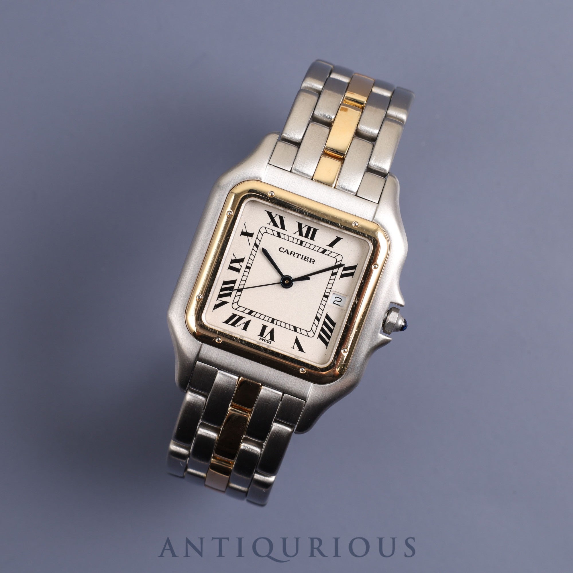 Cartier Panthere LM W25027B5 / 187957 Quartz SS/YG SS/YG Ivory Roman dial Box and booklet Complete Cartier boutique service completed