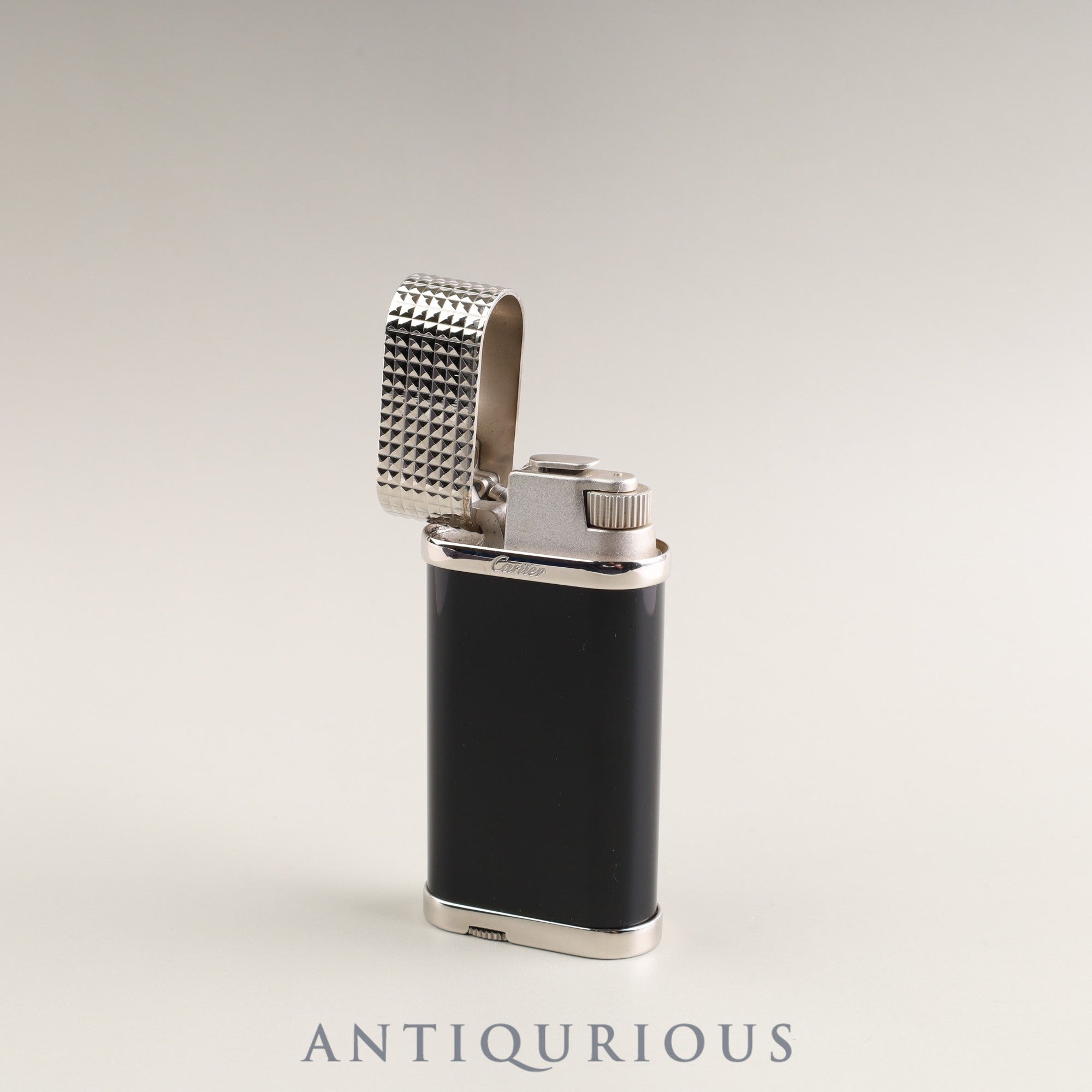 Cartier Lighter Briquette Pasha de Cartier Black lacquer x platinum finish