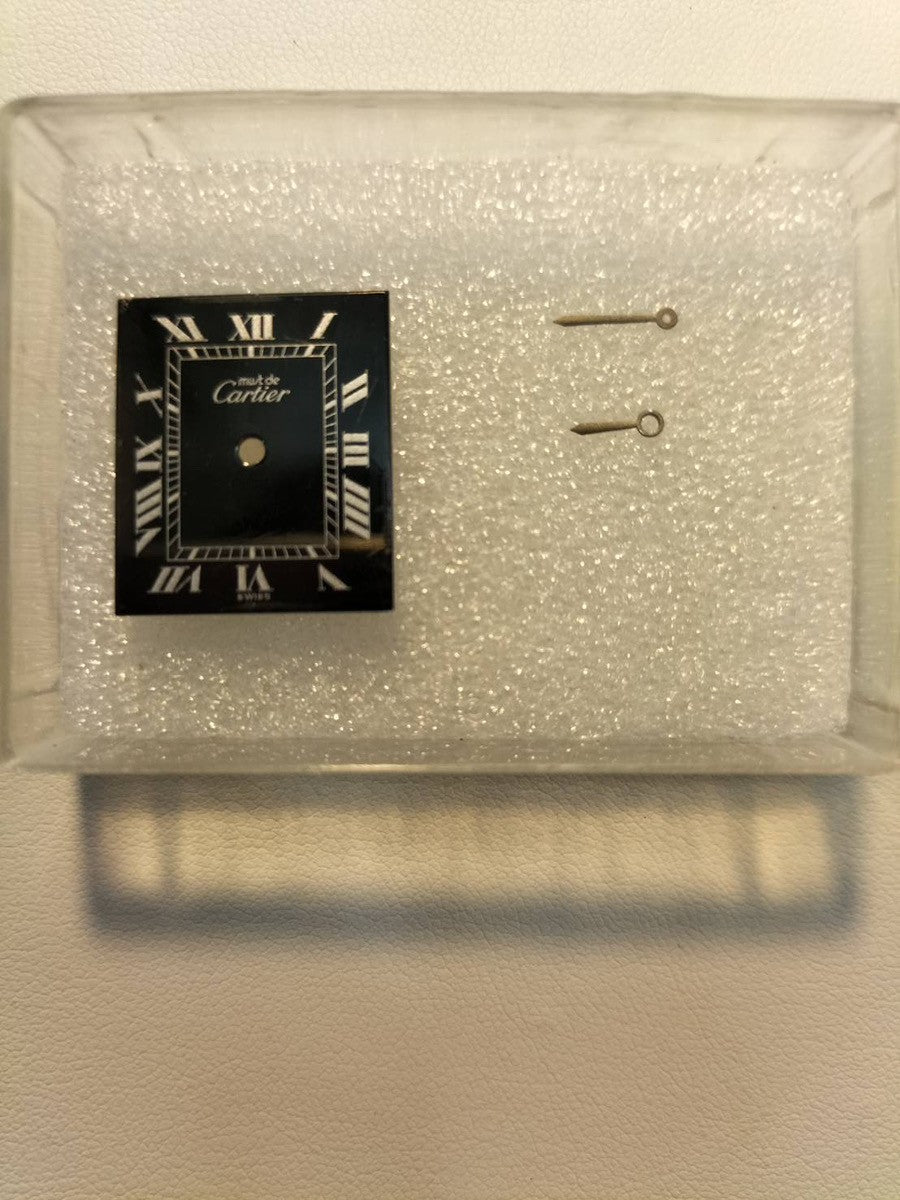 カルティエ マストタンク LM 手巻き Cal.78-1 SV925 革 純正尾錠(GP) ブラックローマン文字盤 保証書 オーバーホール済み