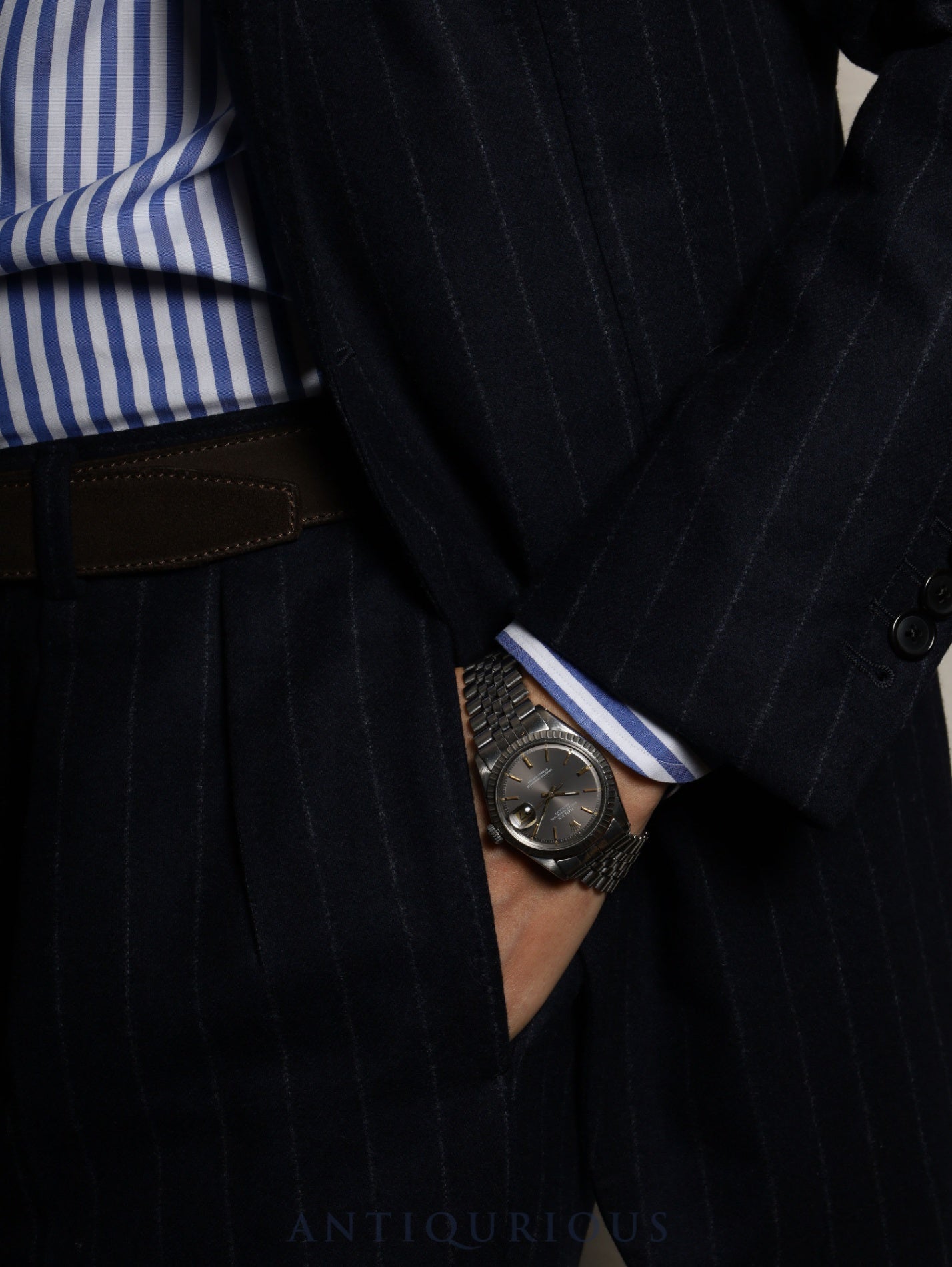 Rolex Datejust 1603 Automatic Caliber 1570 Stainless Steel Sigma Dial Gray Dial 36mm No. 36 (1972) Overhauled