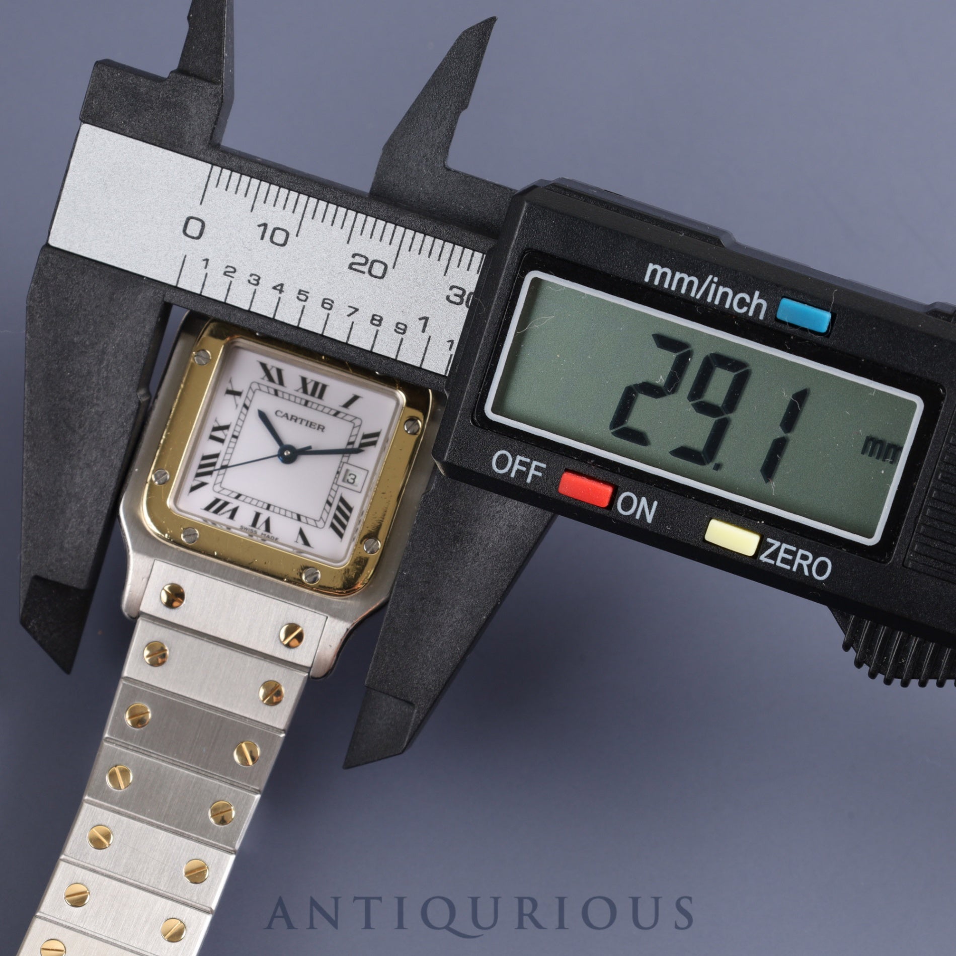 Cartier Santos Galbee LM 1172961 Automatic SS / YG White Roman Dial Complete service (full maintenance) completed at Cartier boutique