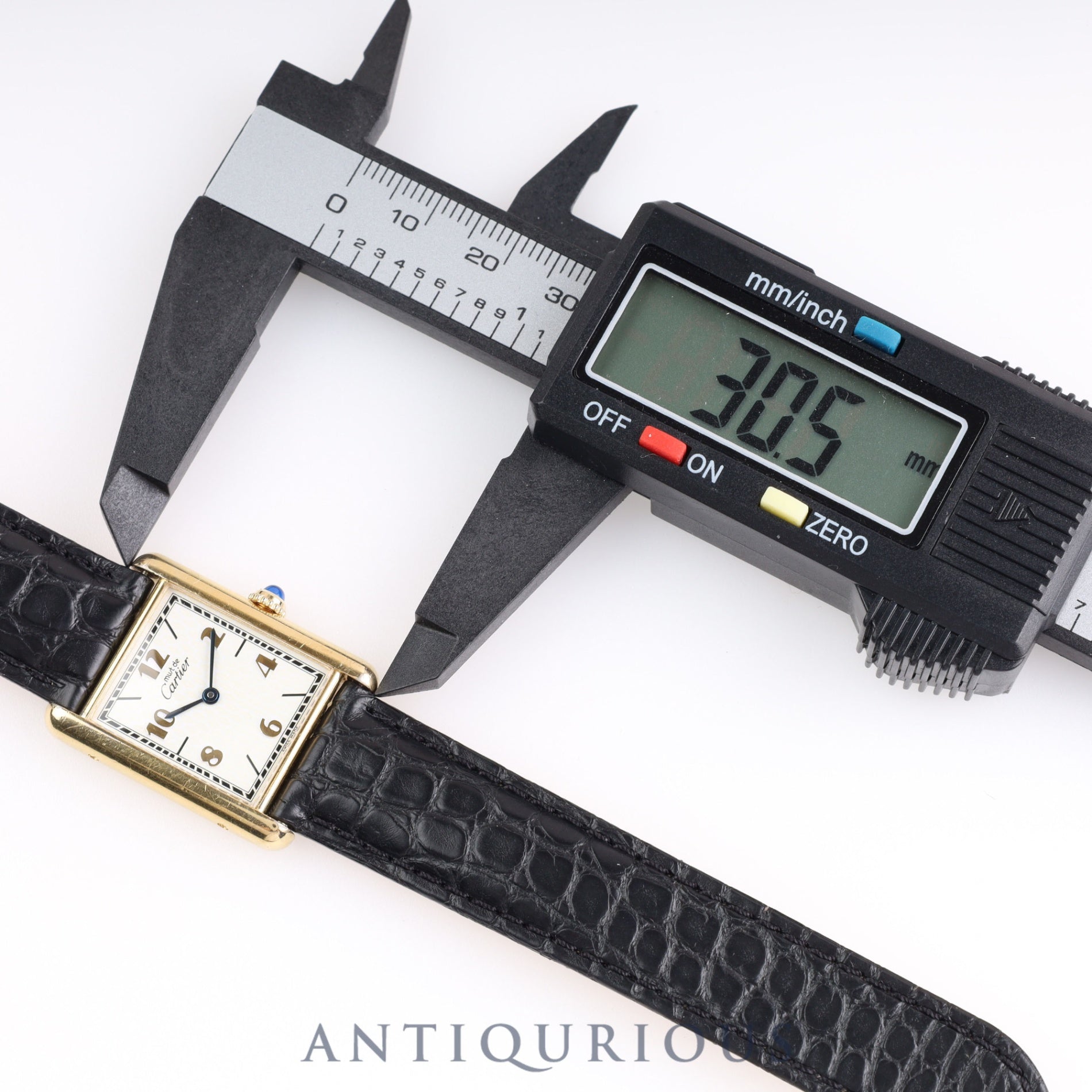 Cartier Must Tank LM QZ590005 SV925 Leather Genuine D-buckle Arabic dial Box Cartier boutique complete service