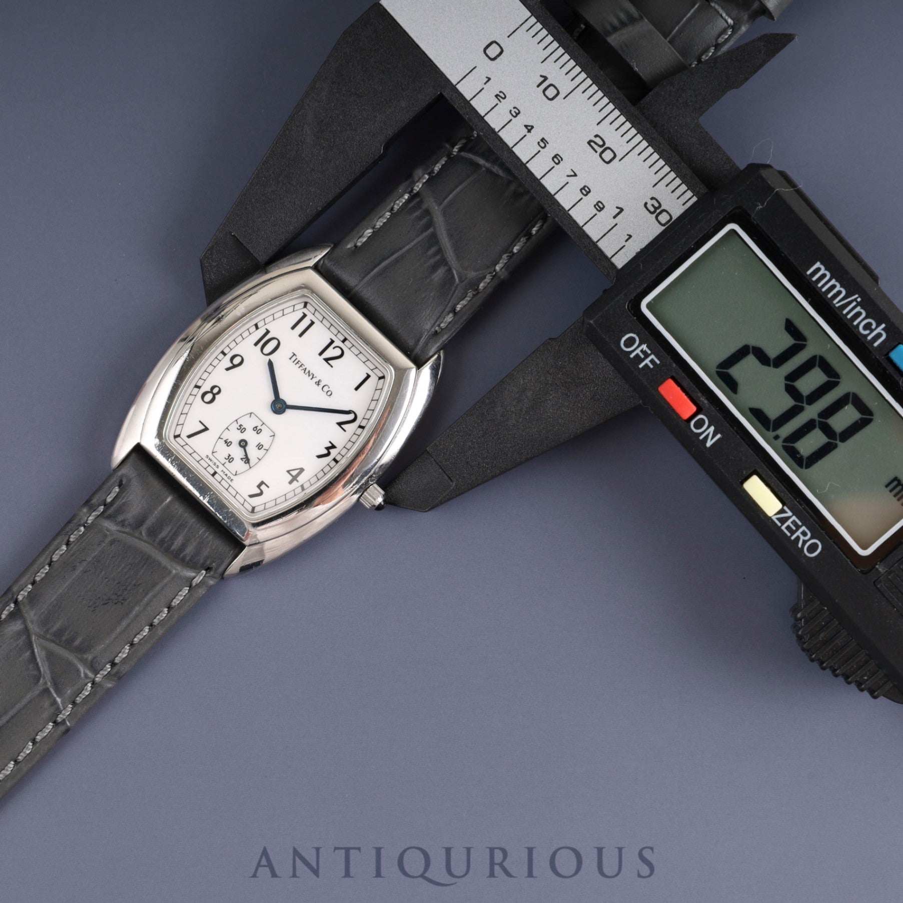 ティファニー クラシックトノー スモールセコンド 515.1018 クォーツ Cal.980-163 SS 革 純正尾錠(SS) ホワイトアラビア文字盤 オーバーホール済み