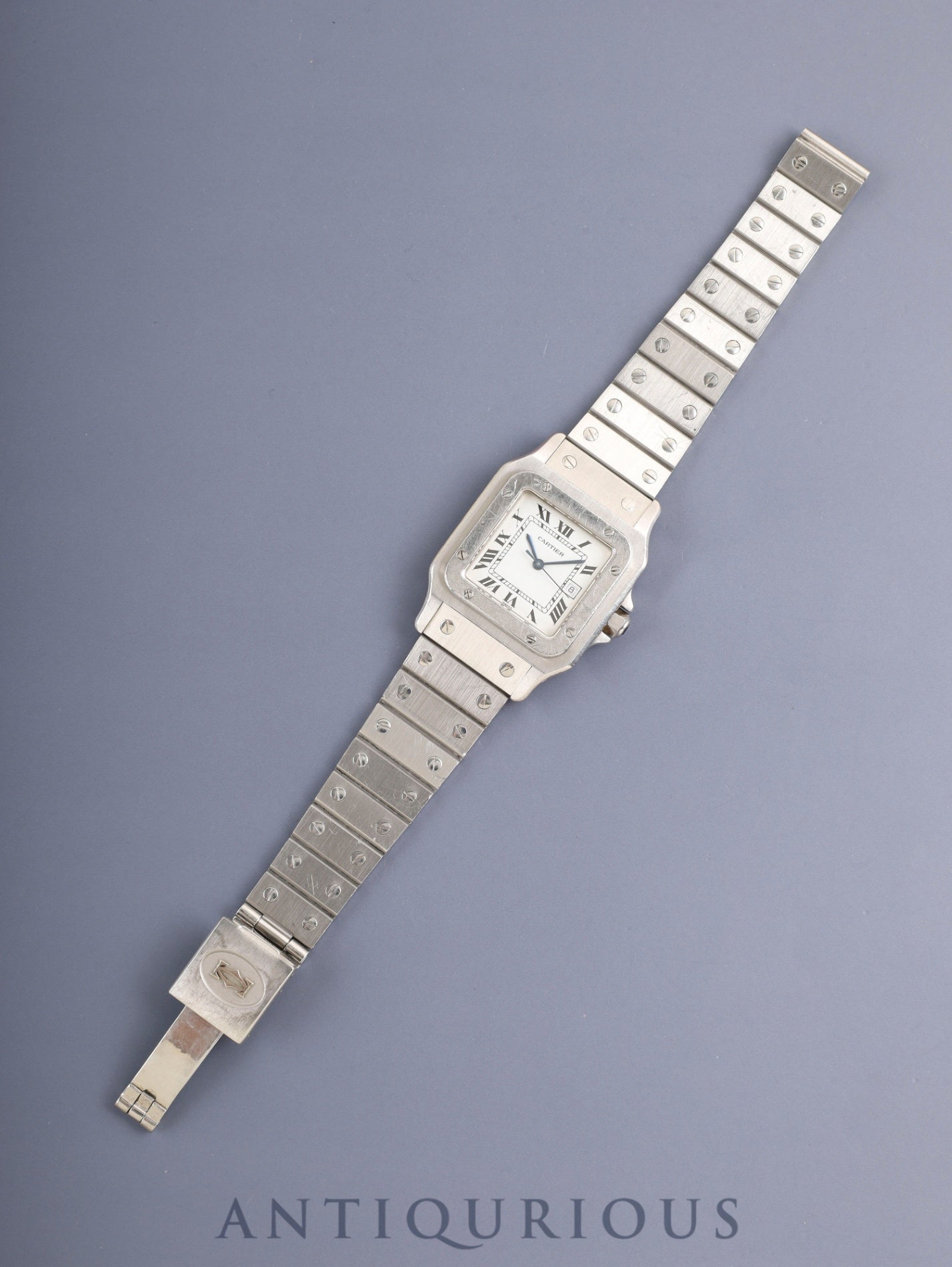 Cartier Santos Carrée LM 2960 Automatic Cal. ETA2671 SS SS White Roman Dial (SWISS marking) Overhauled