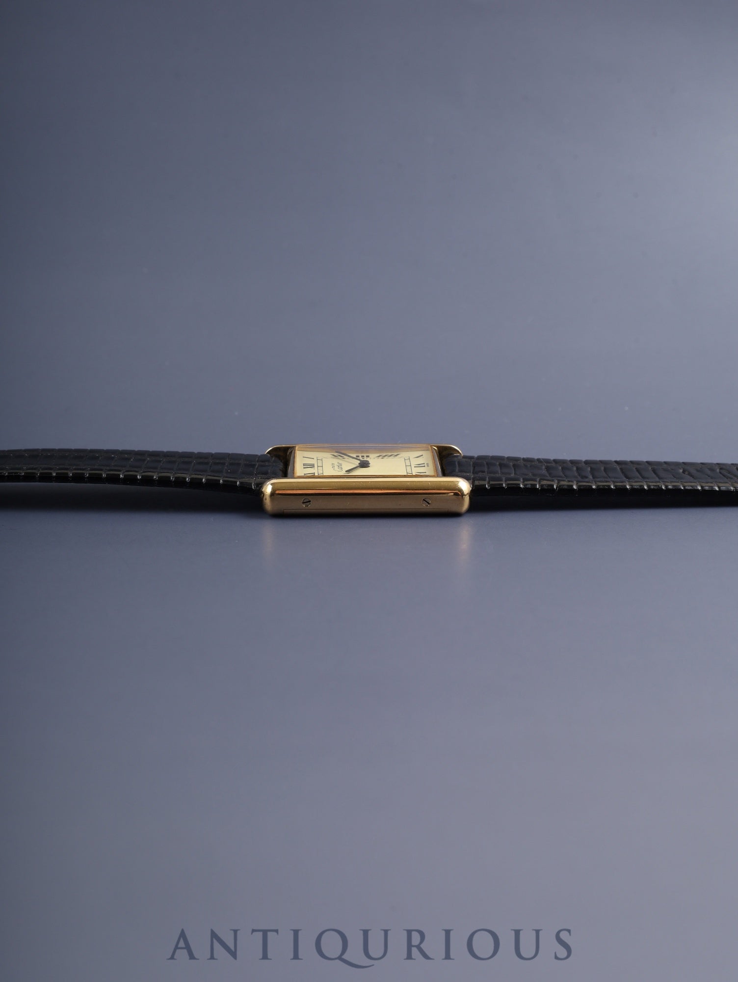 カルティエ マストタンク LM 手巻き Cal.78-1 SV925 革 純正尾錠(GP)アイボリーローマン文字盤(SWISS表記)オーバーホール済み