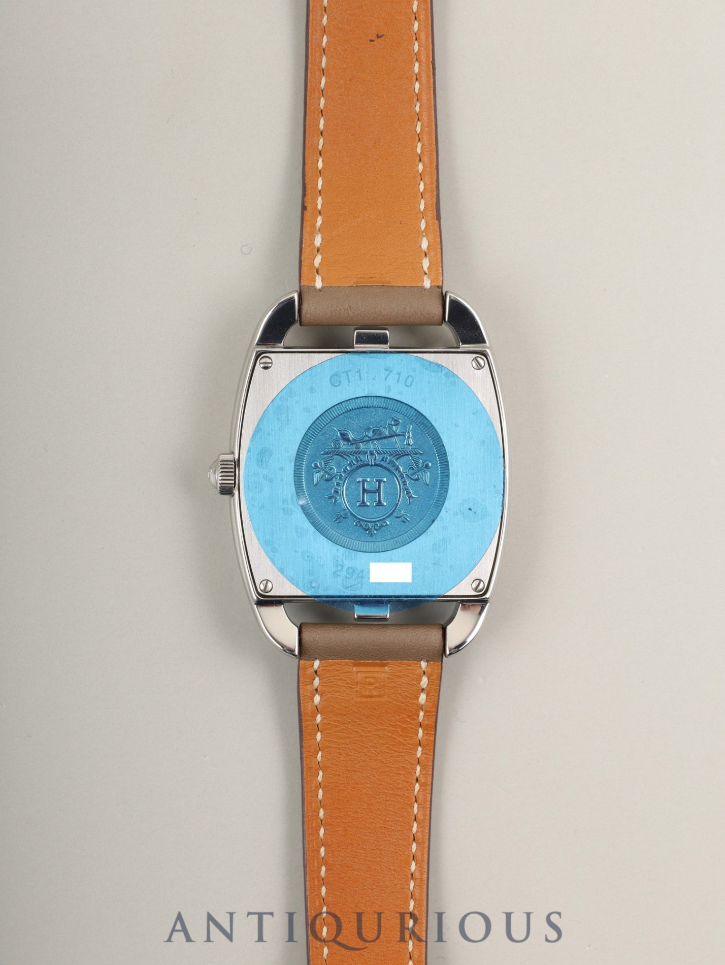 エルメス ケープコッド トノー CT1.710 クォーツ SS 純正革ベルト(□R刻印:2014年) 純正尾錠(SS) ホワイト文字盤 箱 保証書(2011年)オーバーホール済み