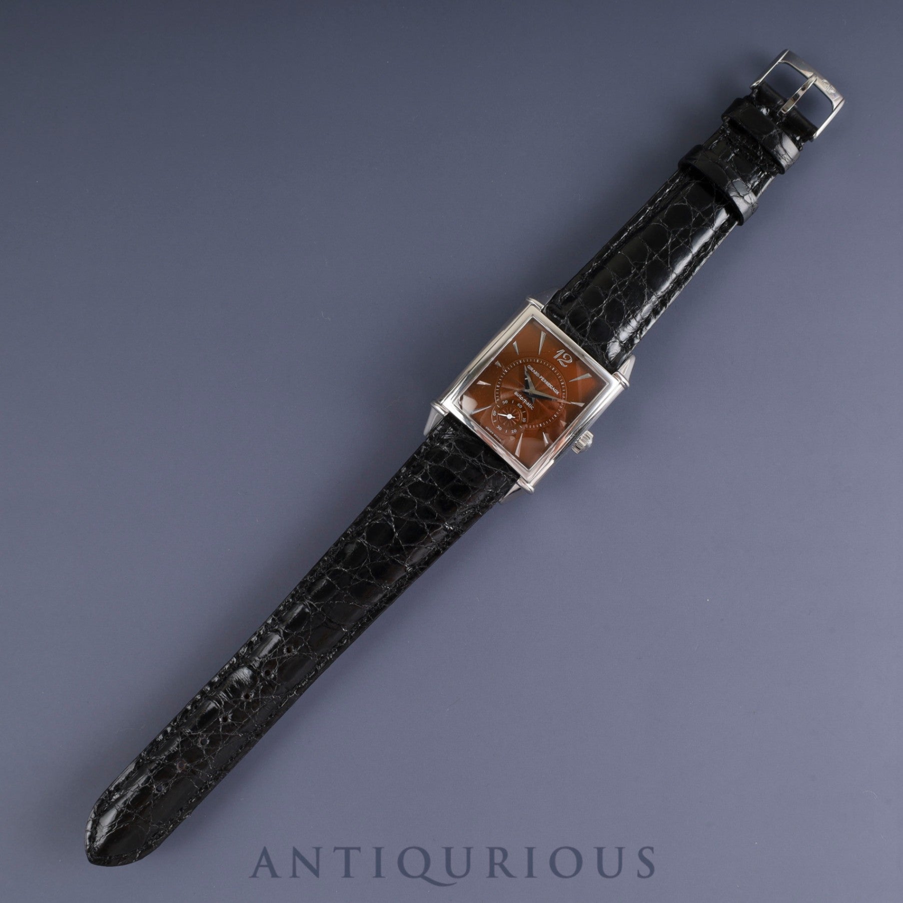 ジラールぺルゴ ヴィンテージ 1945 25930.0.11.316 自動巻き Cal.3200 SS 革 純正尾錠(SS) ブラウン文字盤 保証書(2004年) 冊子 オーバーホール済み