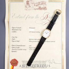 パテック・フィリップ ゴールデンエリプス 3848J 手巻き Cal.215 750YG 純正革ベルト 純正尾錠(750YG)ホワイトローマン文字盤 アーカイブ(1991年)オーバーホール済み