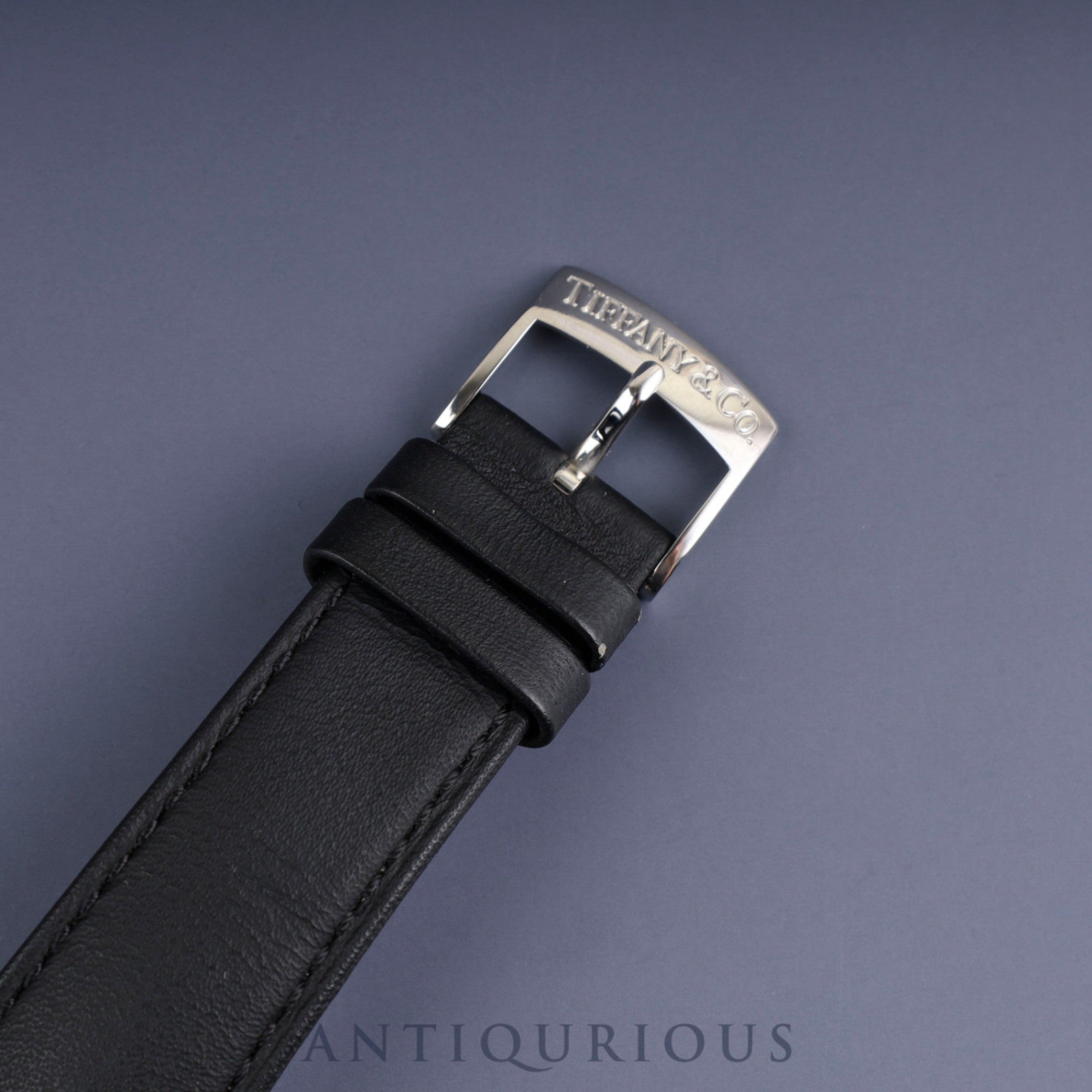 ティファニー クラシックスクエア 525.1030 クォーツ Cal.901.001 SS 純正革ベルト 純正尾錠(SS) ホワイトアラビア文字盤 オーバーホール済み