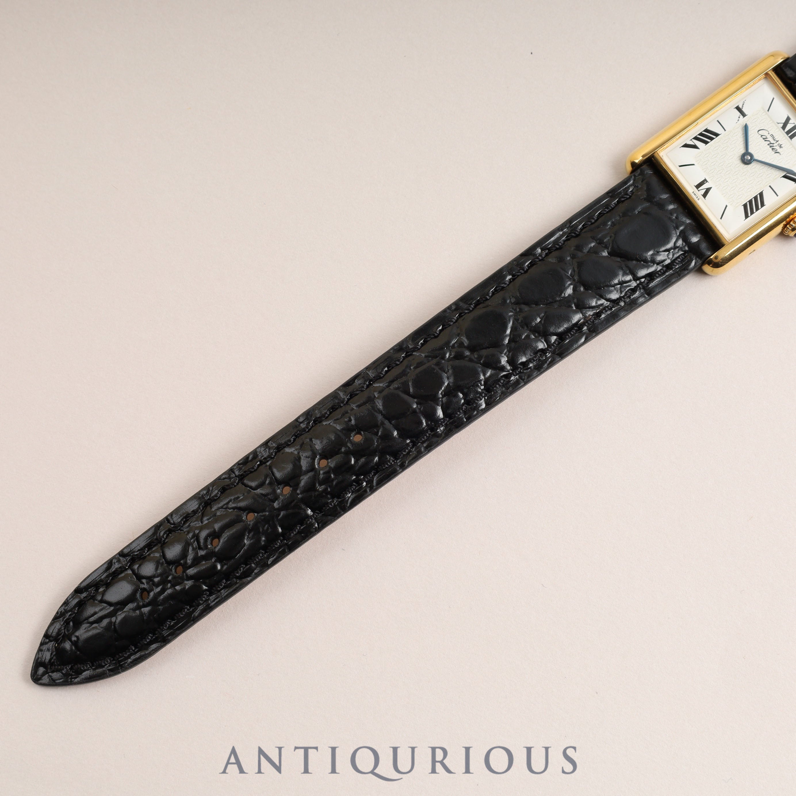 カルティエ マストタンク LM QZ ホワイト飛びローマ&2C文字盤