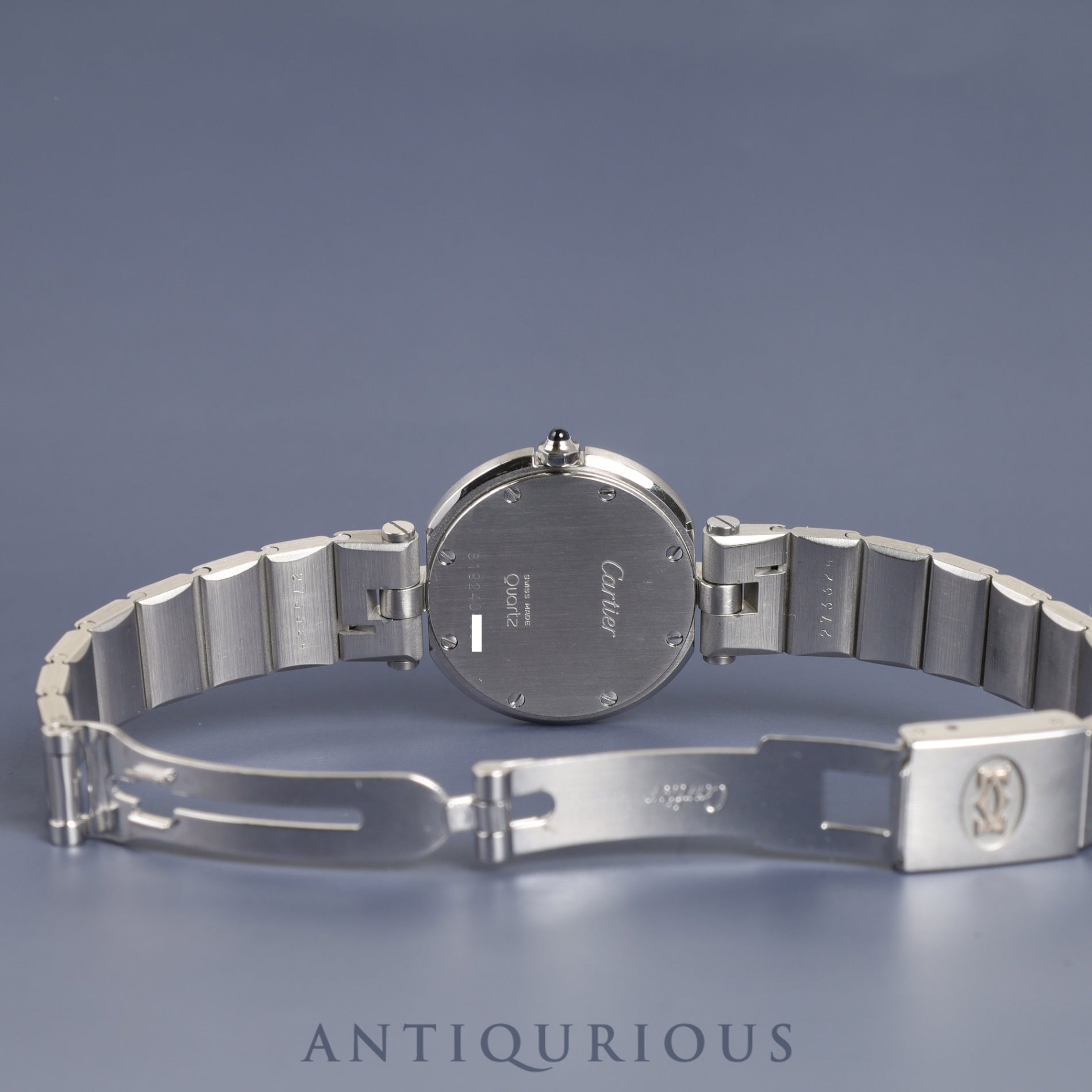 Cartier Santos Vendome SM 8192 Quartz SS SS Ghost (Gray) Dial Complete service (full maintenance) completed at Cartier boutique