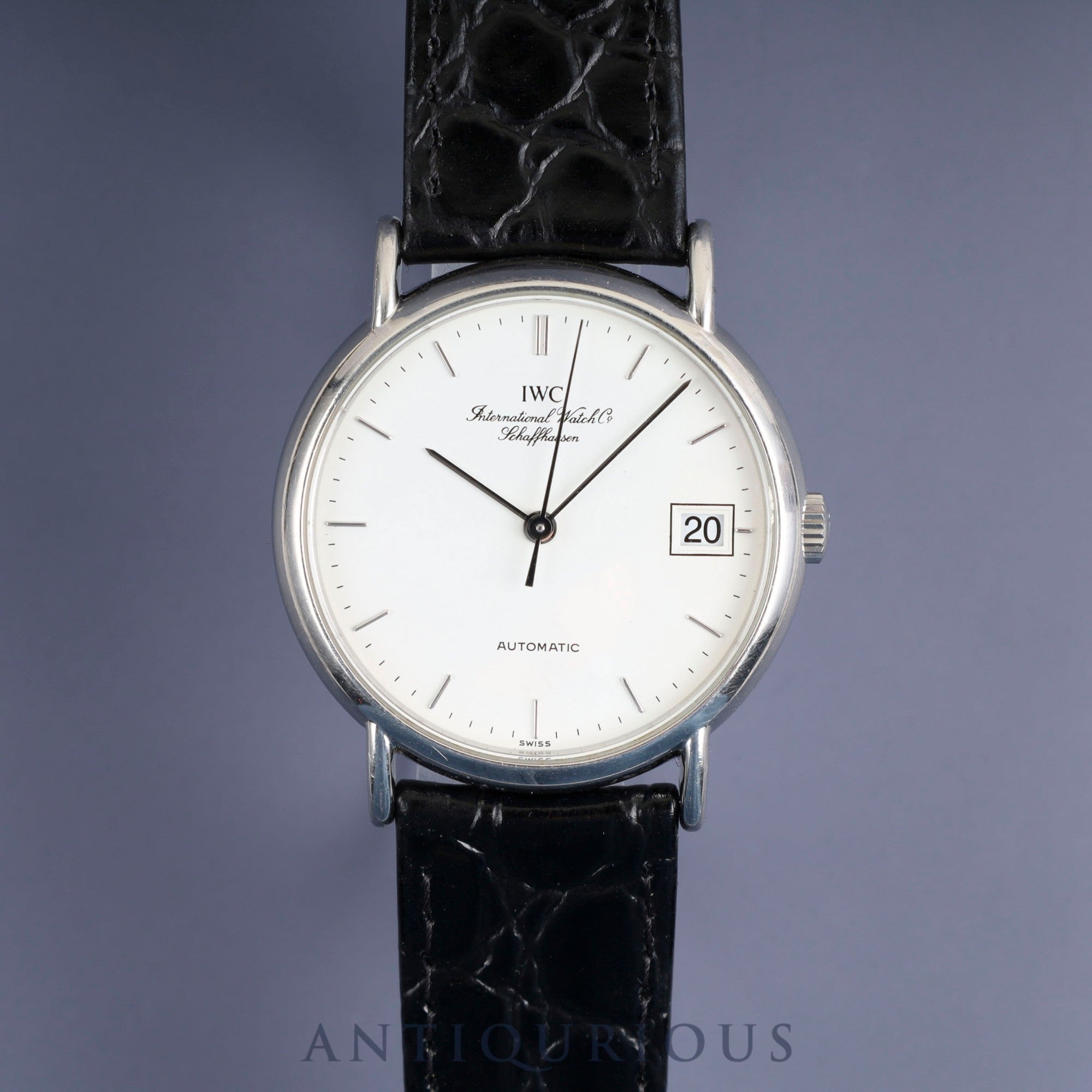 IWC Portofino 3513024 Automatic Caliber C30120 Stainless Steel Leather Strap with Aftermarket Buckle (Stainless Steel) White Dial Overhauled