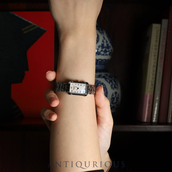 エルメス クロアジュール CR2.210 クォーツ Cal.976.001 SS SS ホワイトシェル文字盤 オーバーホール済み