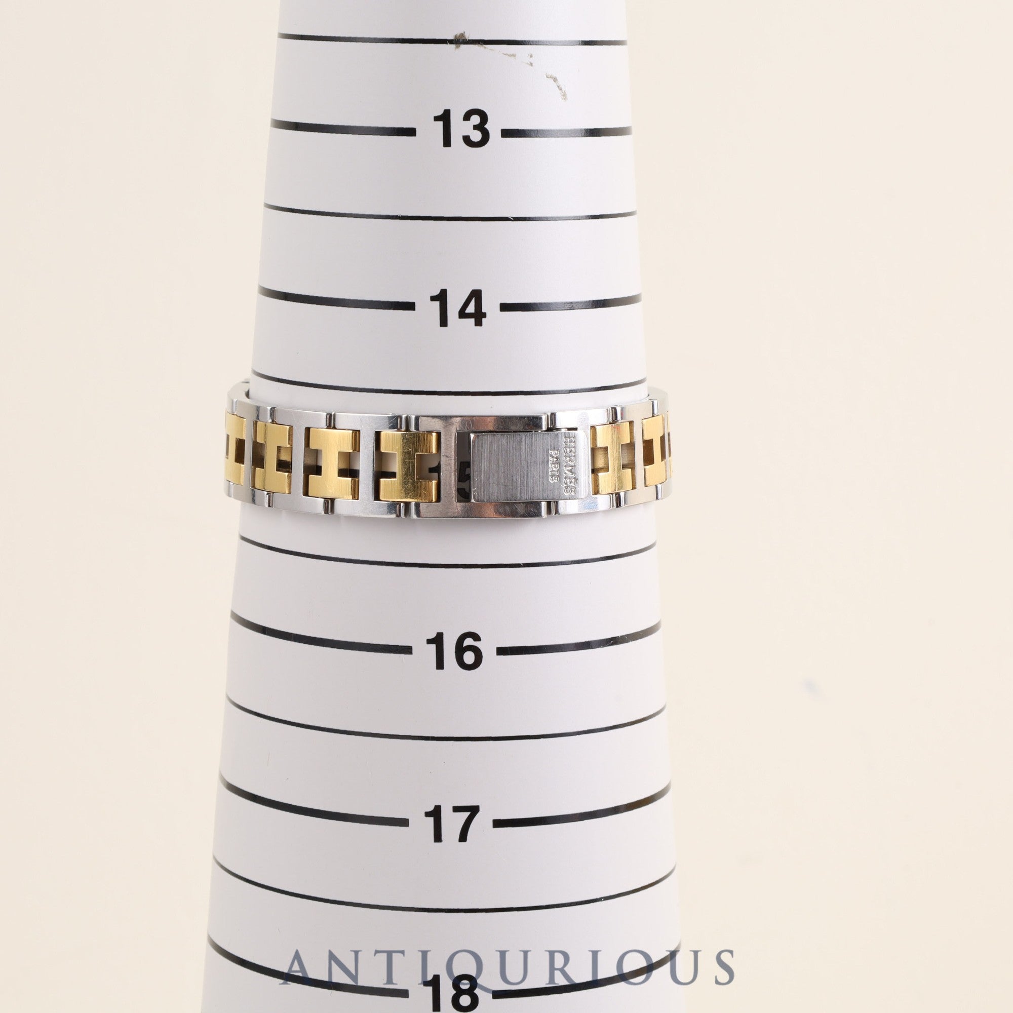 Hermes Clipper CL3.240 Quartz SS/GP Ivory Dial Box Warranty Overhauled