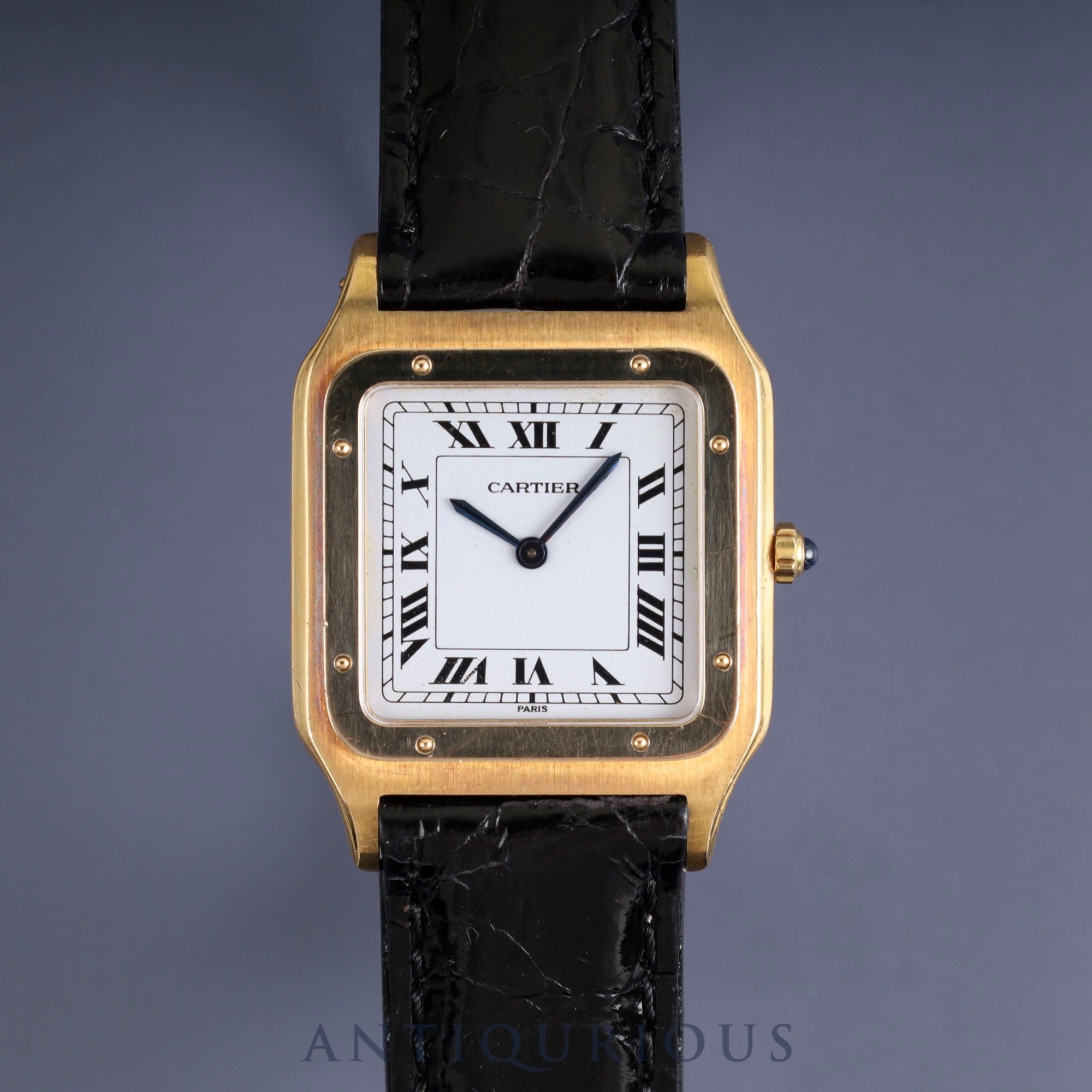 Cartier Santos-Dumont LM 9606 Manual winding Cal.21 750 Leather Genuine buckle (GP) White Roman dial Overhauled