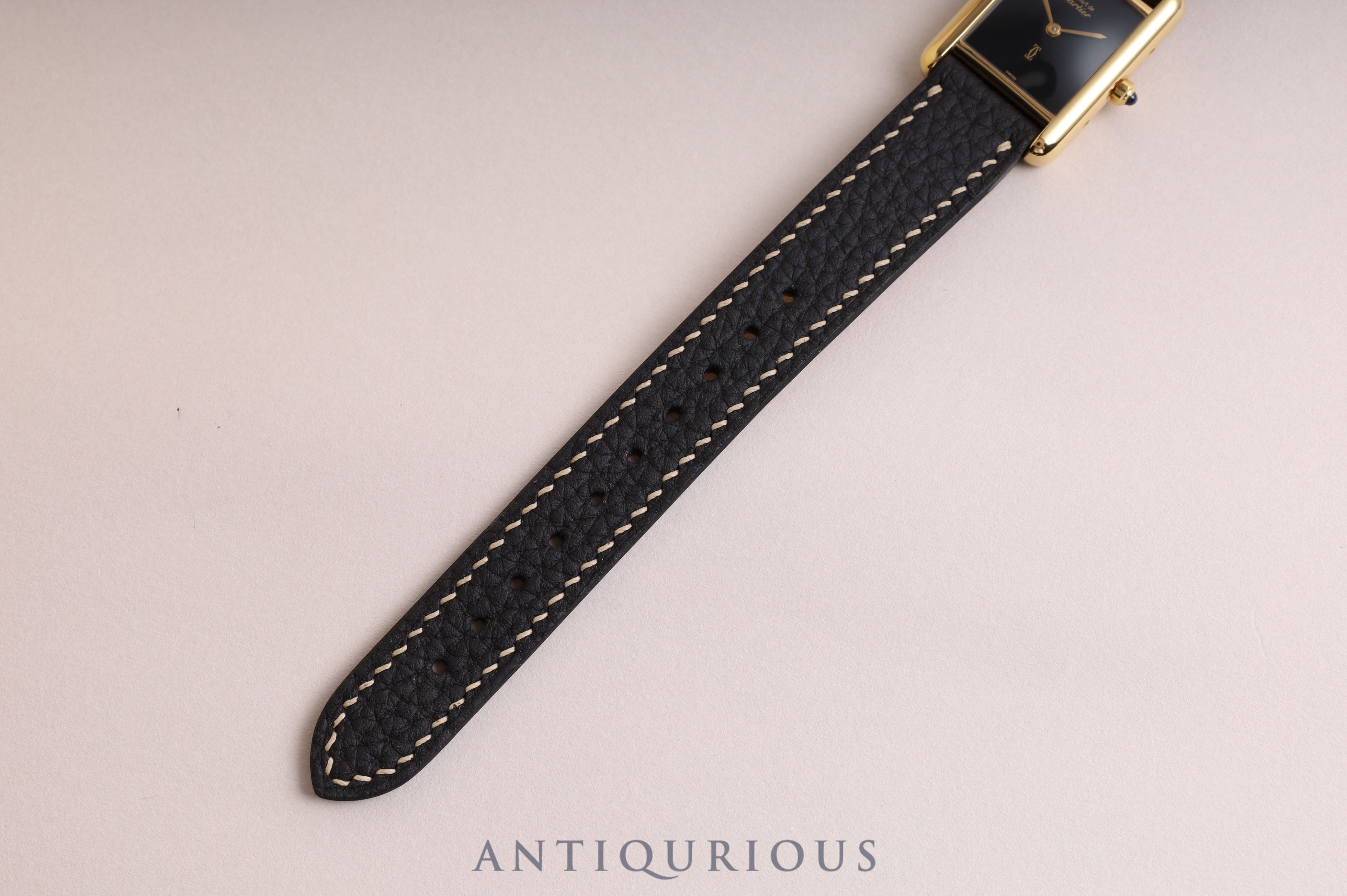 Cartier Must Tank SM QZ Black Onyx Dial