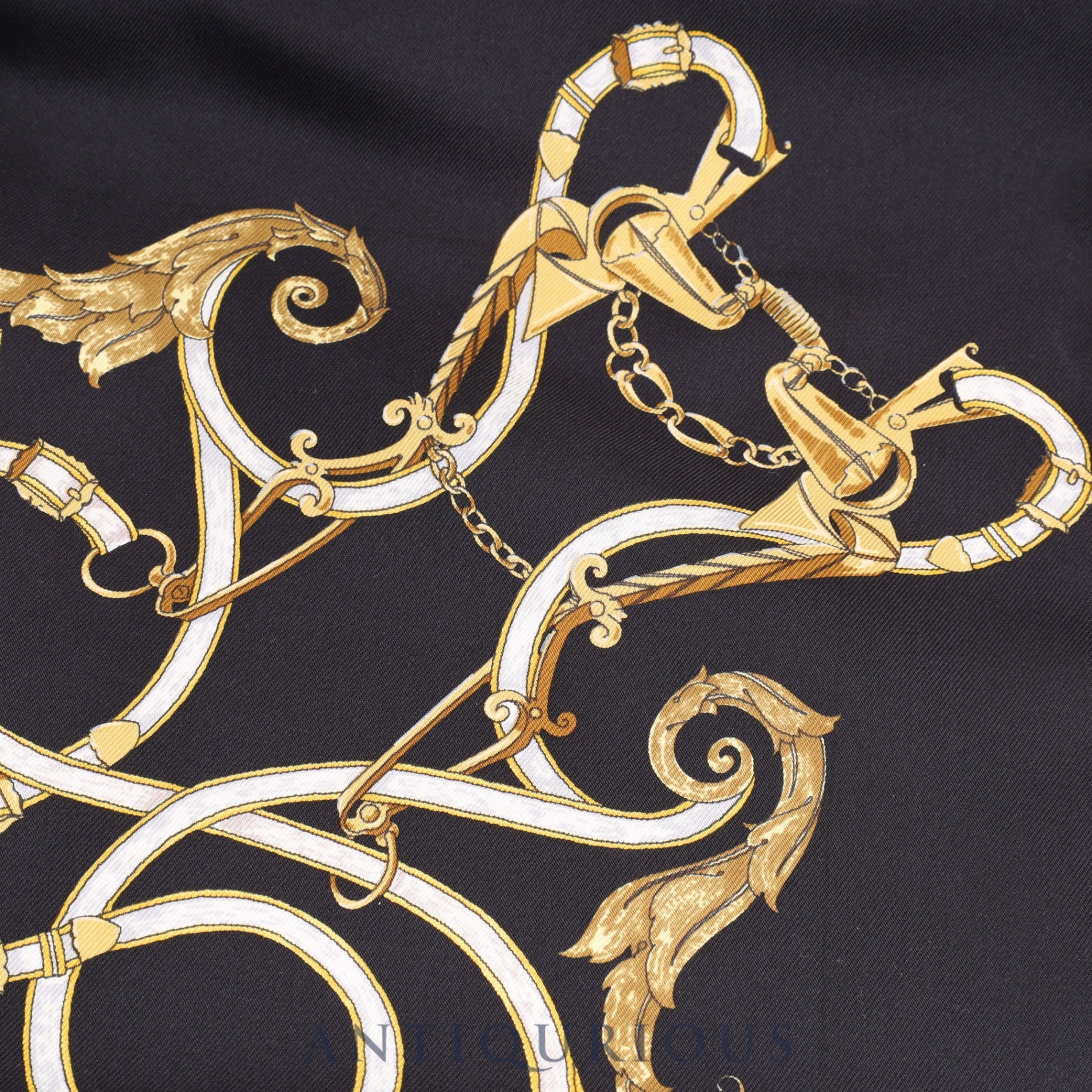 Hermes Scarf Carre 45 Par Mefsire ANTOINE DE PLVVINEL SILK100% Box