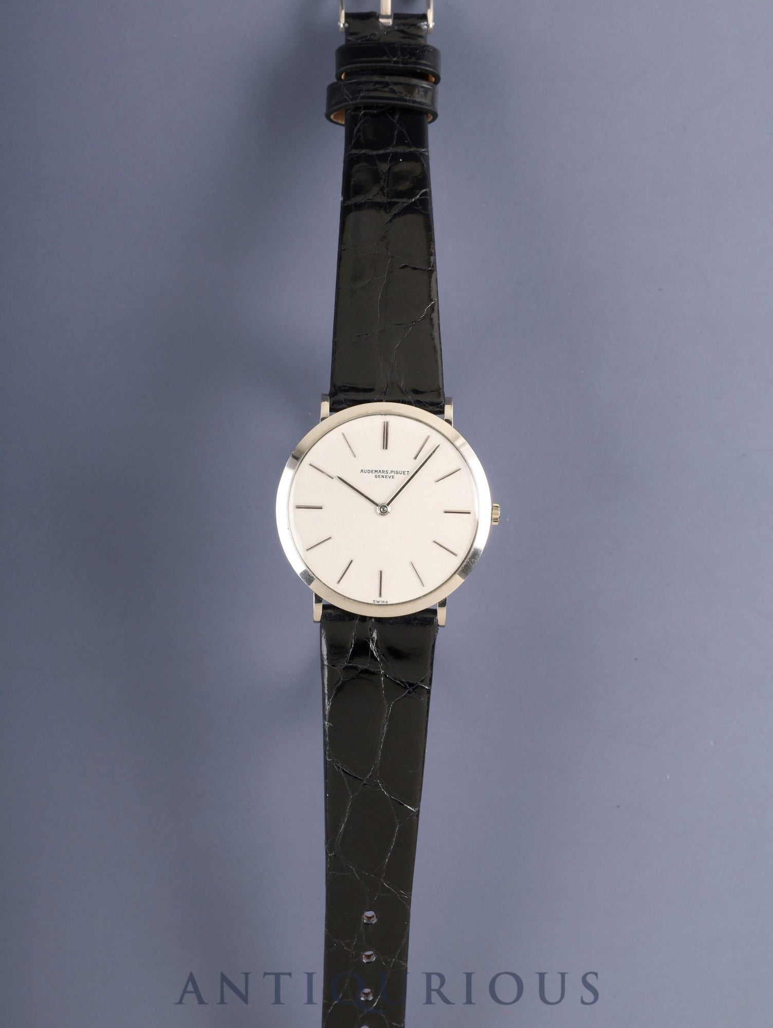 Audemars Piguet Round Manual Winding Cal.K2001 / 1A 750WG Leather Original Pin Buckle (750WG) Silver Dial Overhauled
