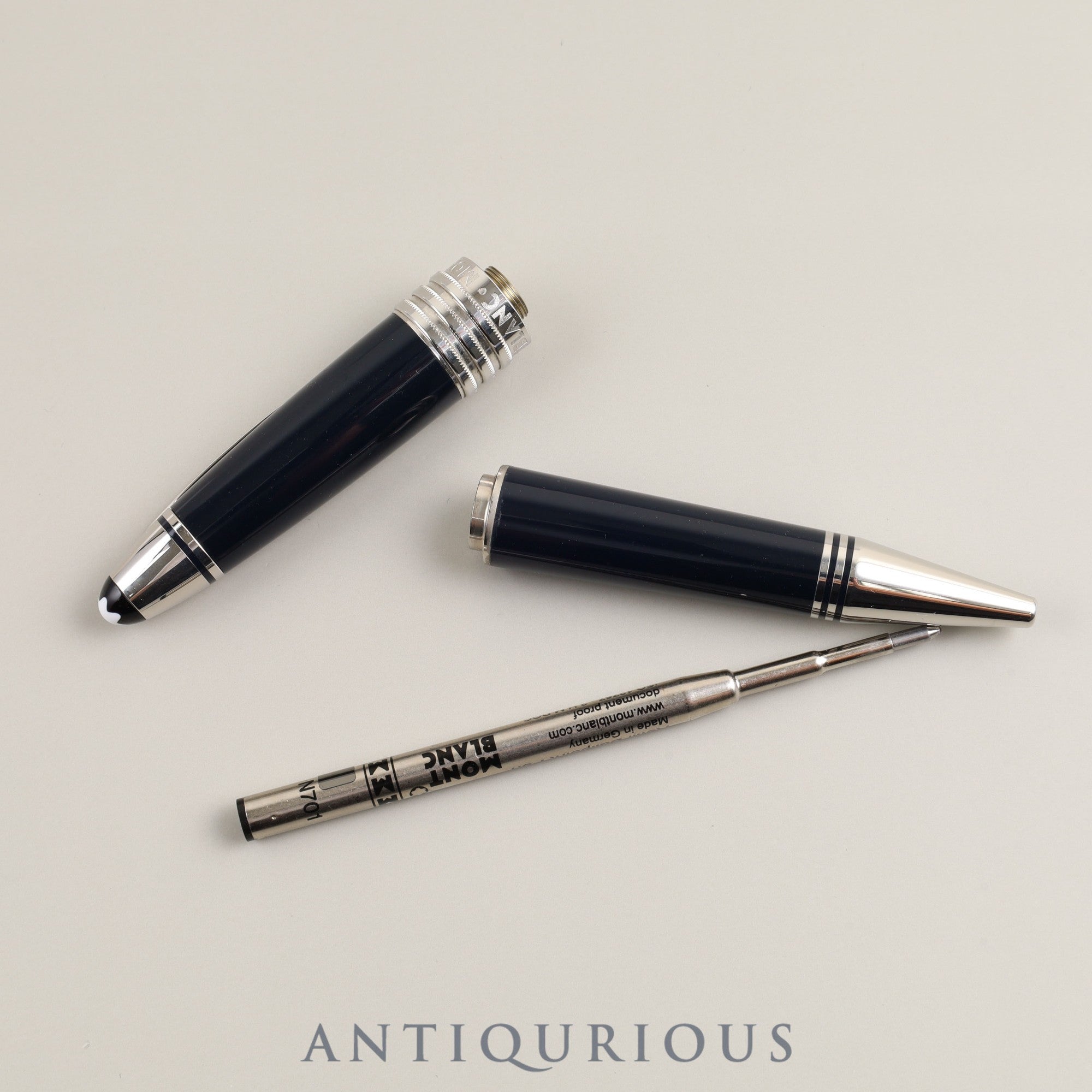 Montblanc Ballpoint Pen JFK MB132089 John F. Kennedy Special Edition Dark Blue Precious Resin Platinum-Plated Clip New Refill