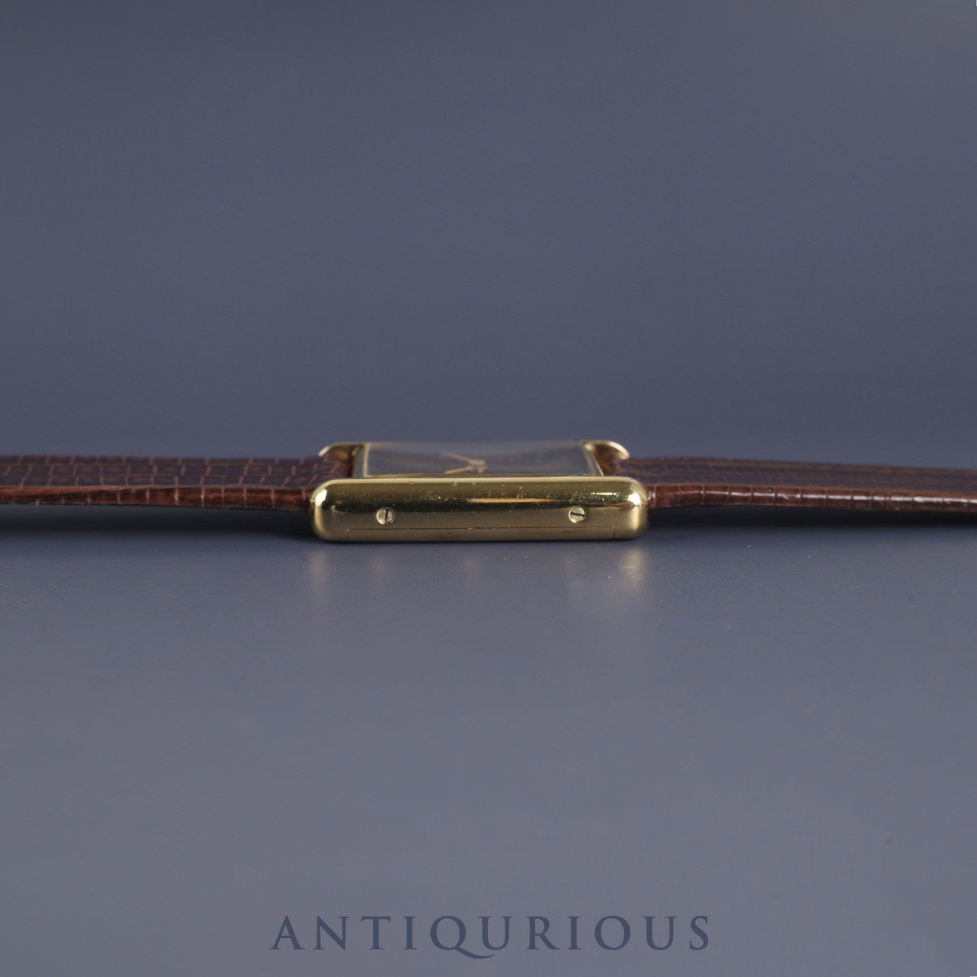 Cartier Must Tank LM Manual winding Cal.78-1 SV925 Leather Genuine buckle (GP) Mahogany dial Overhauled