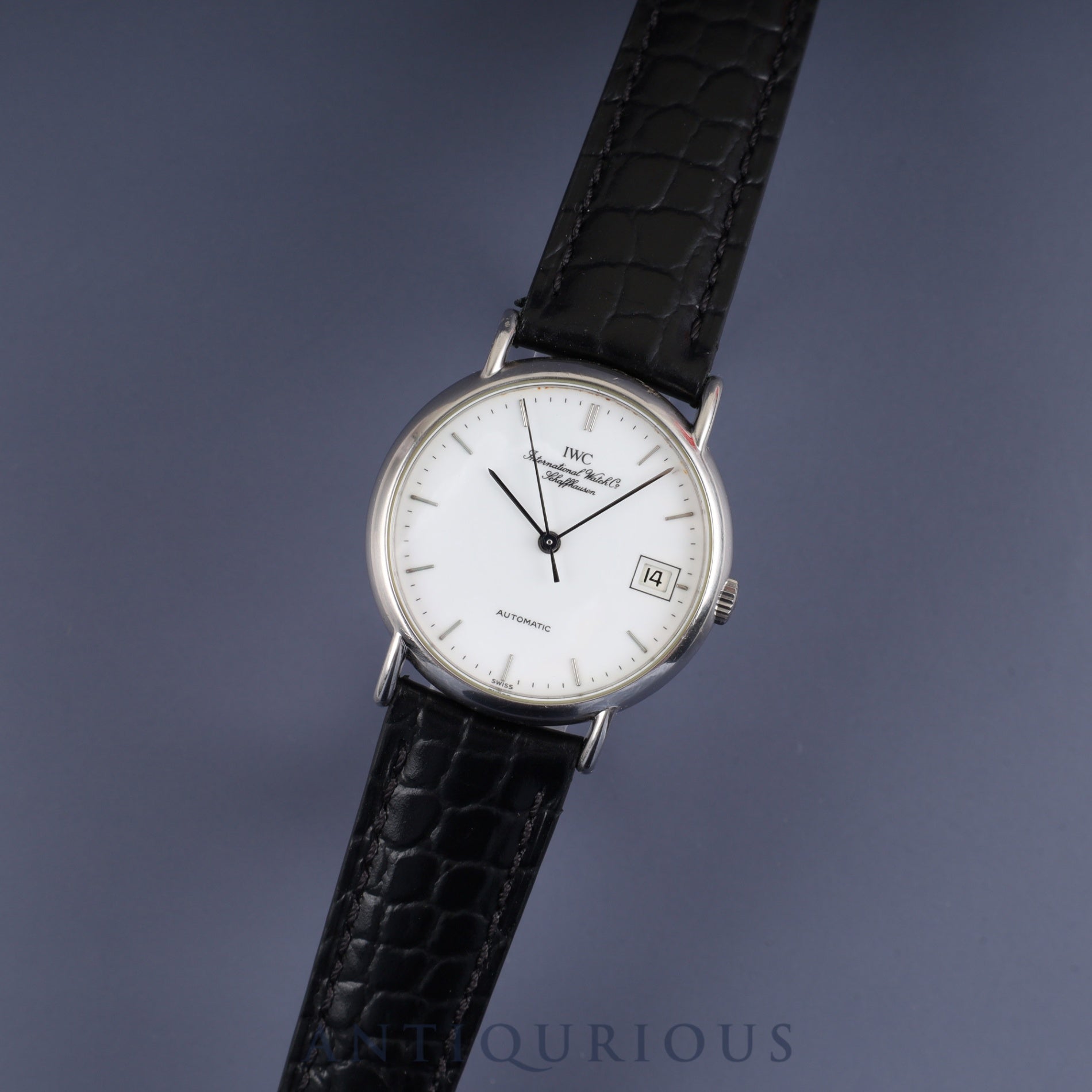 IWC Portofino IW351324 Automatic Caliber C37521 Stainless Steel Leather Strap with Genuine Buckle (SS) White Dial Overhauled IWC