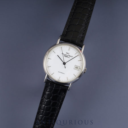 IWC Portofino IW351324 Automatic Caliber C37521 Stainless Steel Leather Strap with Genuine Buckle (SS) White Dial Overhauled IWC