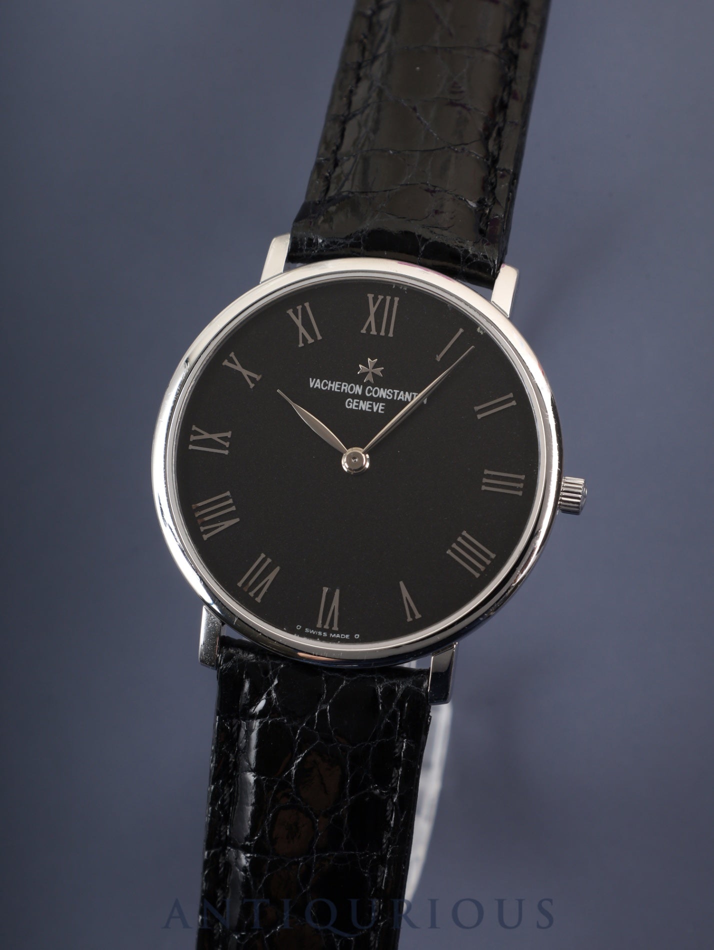 Vacheron Constantin Essential Flat 31160/000G-8996 Manual Winding Caliber 1132.2 750WG Leather Genuine Pin Buckle (750WG) Black Roman Dial Box Warranty Card (2002) Notebook Overhaul