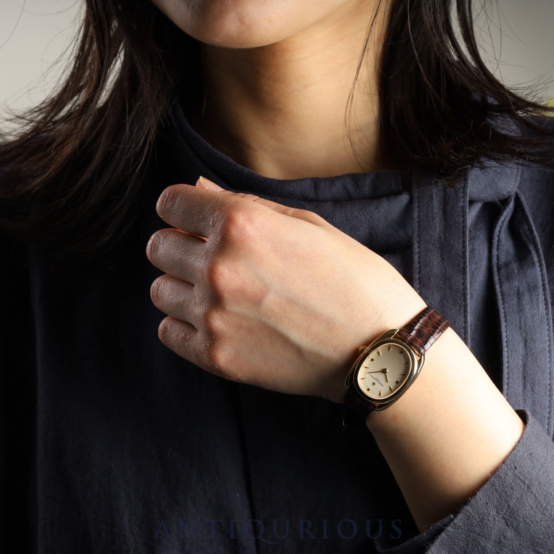 Vacheron Constantin Historical Oval 31110/000J-7 Manual winding Cal.1055 750YG Leather Genuine buckle (750) Ivory dial Overhauled