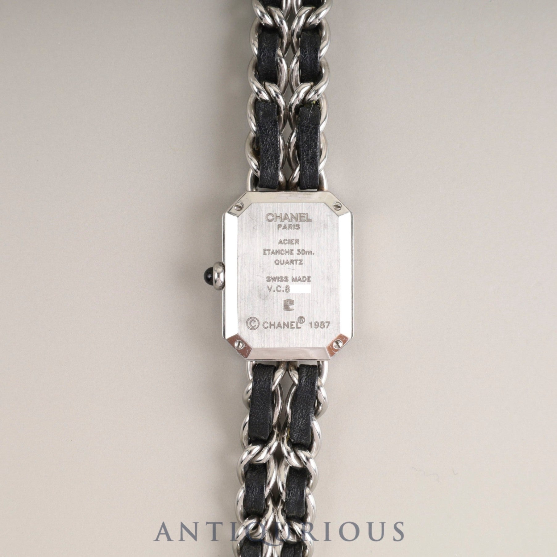 Chanel Premiere M H0001 Quartz Cal.976.001 SS SS/Leather Black Dial Box Overhauled