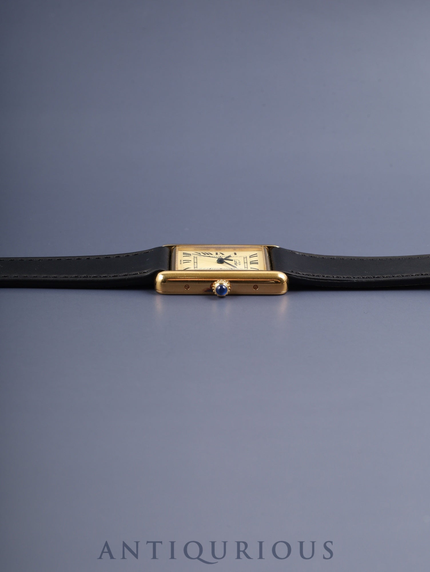 カルティエ マストタンク GM(XL) W1017454/2413 クォーツ Cal.687 SV925 革 純正Dバックル(GP)アイボリーローマン文字盤 オーバーホール済み