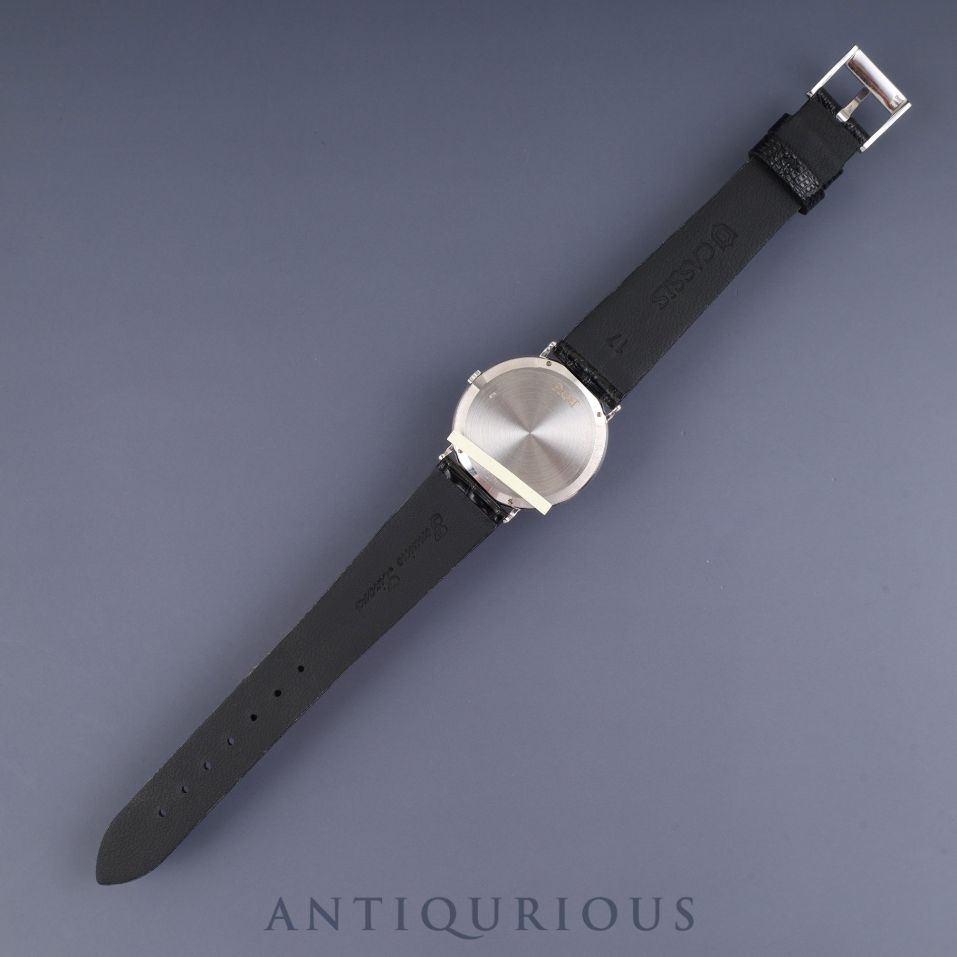 Piaget Round 90239 Manual Winding Caliber 9P2 750 Leather Genuine Buckle (750) Silver Dial Genuine Strap Overhauled