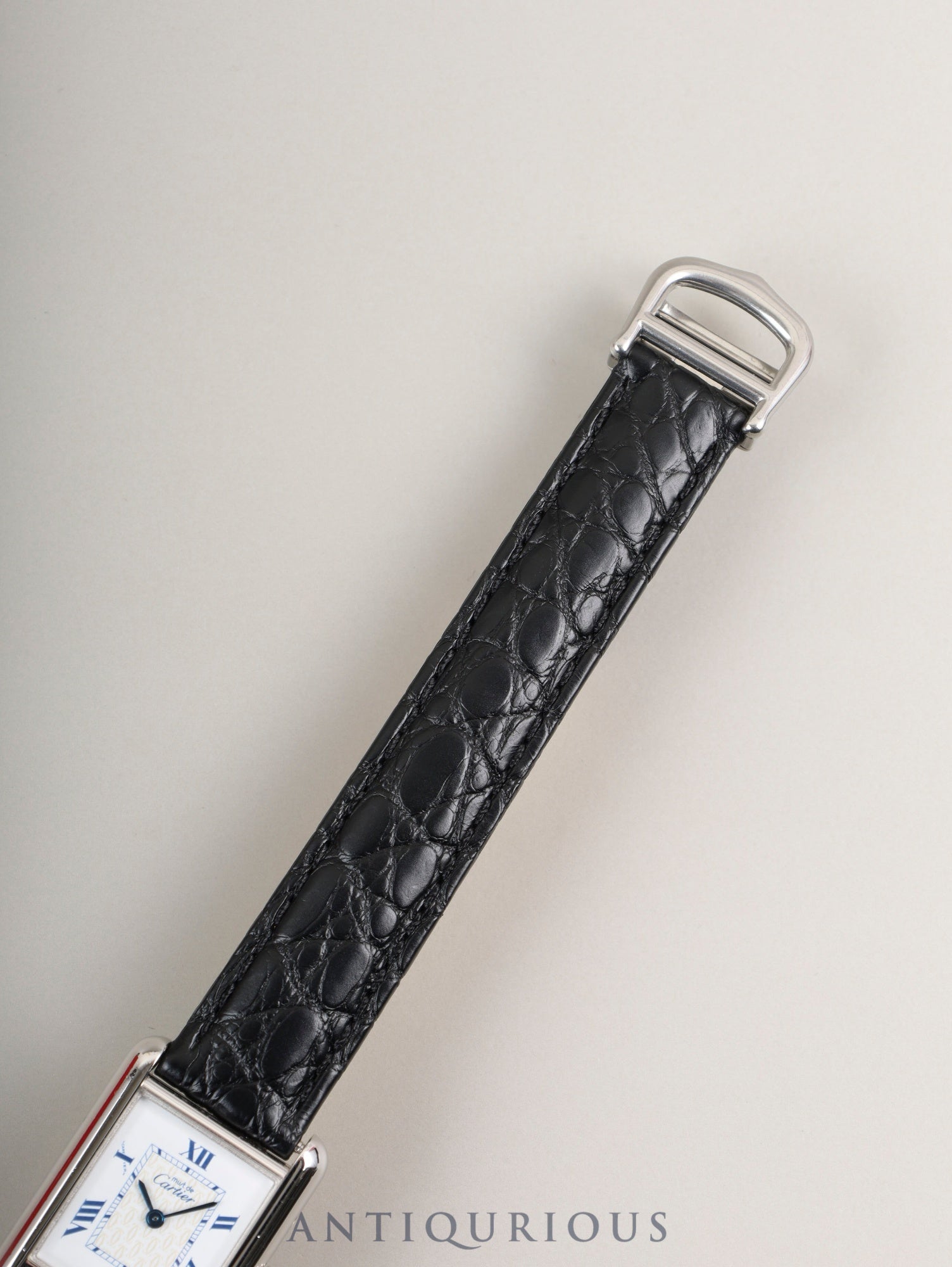 カルティエ マストタンク MM W1014054 / 2416 クォーツ Cal.057 SV925 革 純正Dバックル(SS) ホワイト飛びローマンCC文字盤 箱 オーバーホール済み