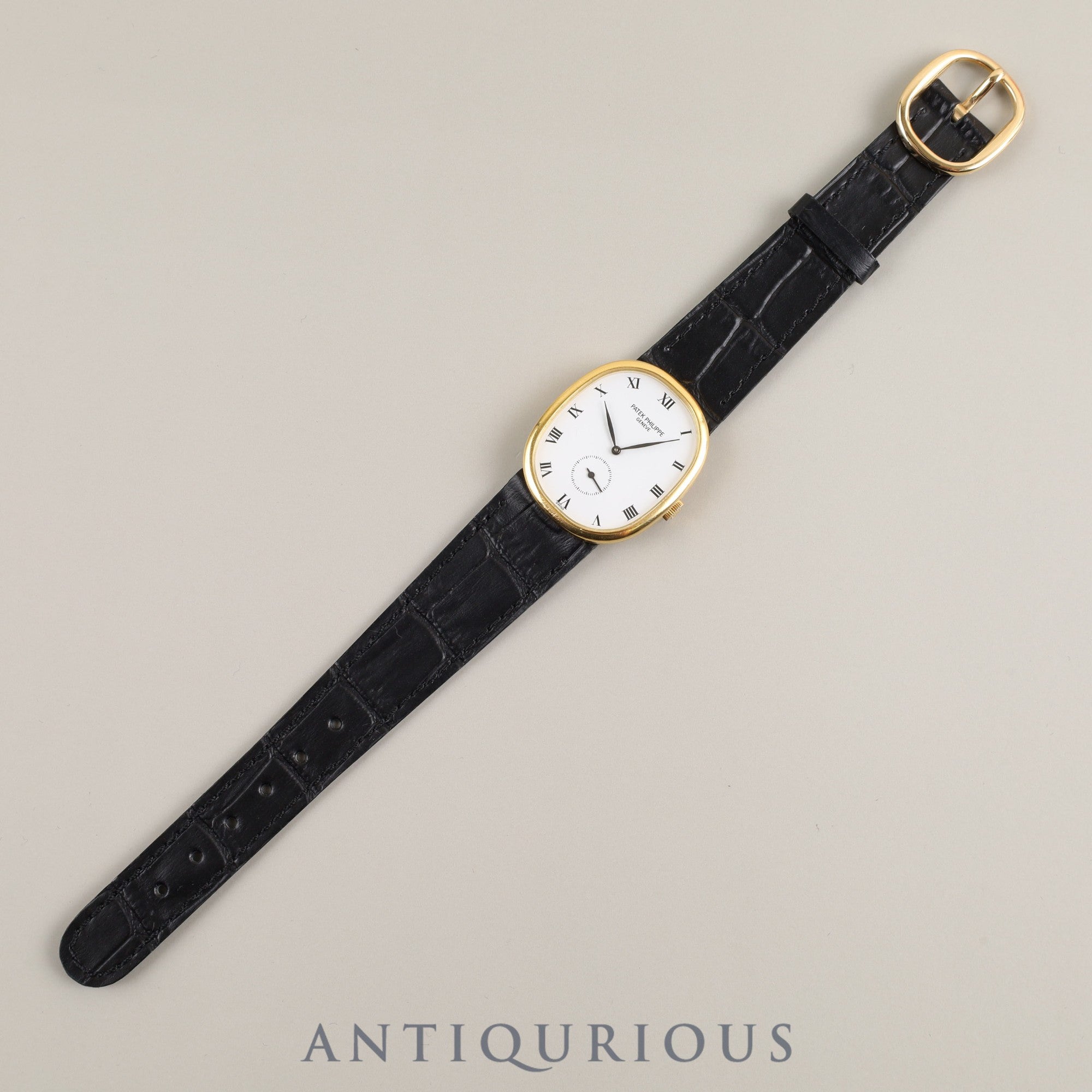 パテック・フィリップ ゴールデンエリプス 3948J 手巻き Cal.215 750 革 純正尾錠(750)ホワイトローマン文字盤 箱 タグ