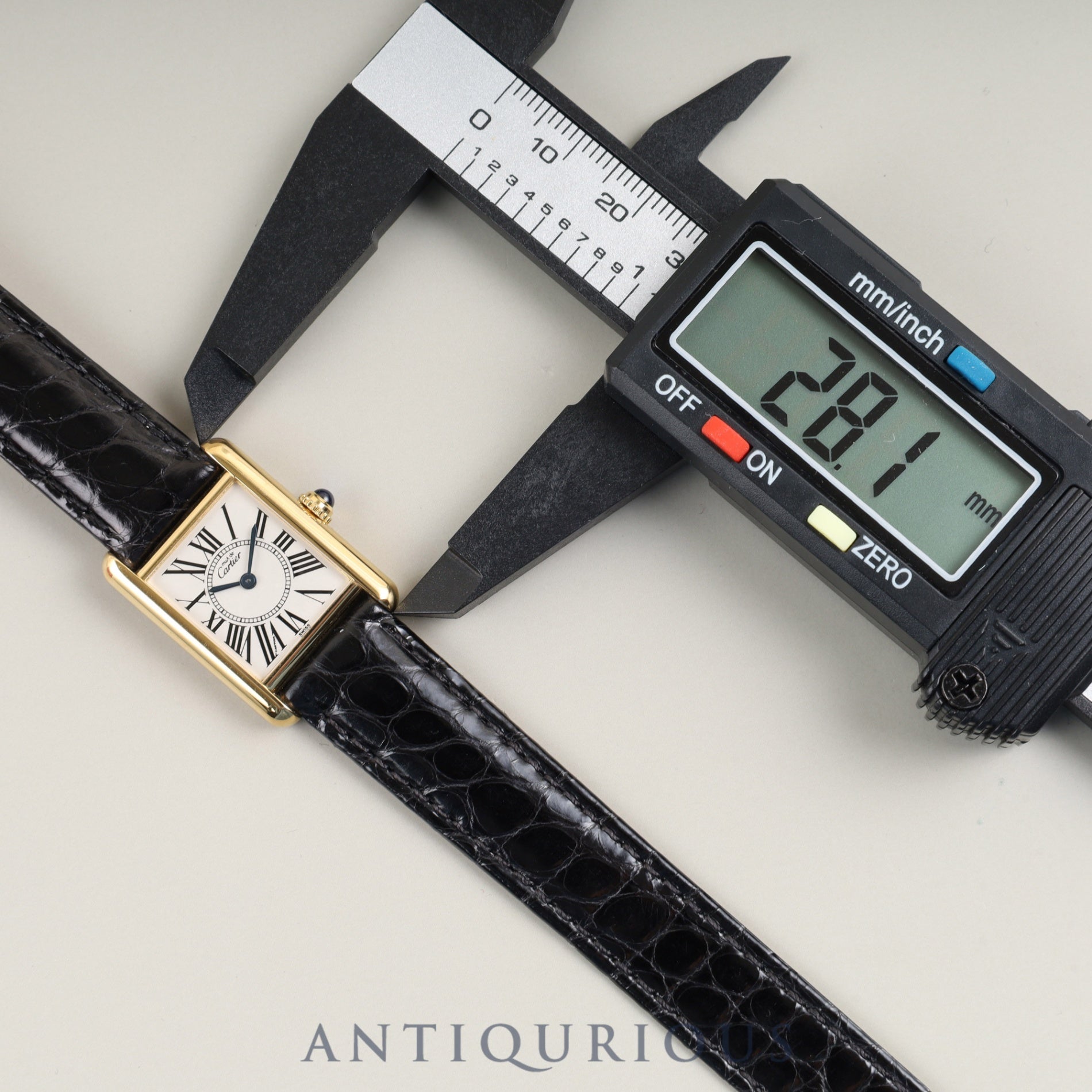 カルティエ マストタンク SM 1613 クォーツ Cal.057 SV925 革 純正Dバックル(GP) オパラン文字盤 箱 冊子 保証書 オーバーホール済み