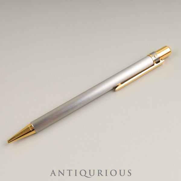 Cartier ballpoint pen Santos de twist type GP, box, warranty card (1994/personal name included), genuine replacement ink x 2 (black/blue)